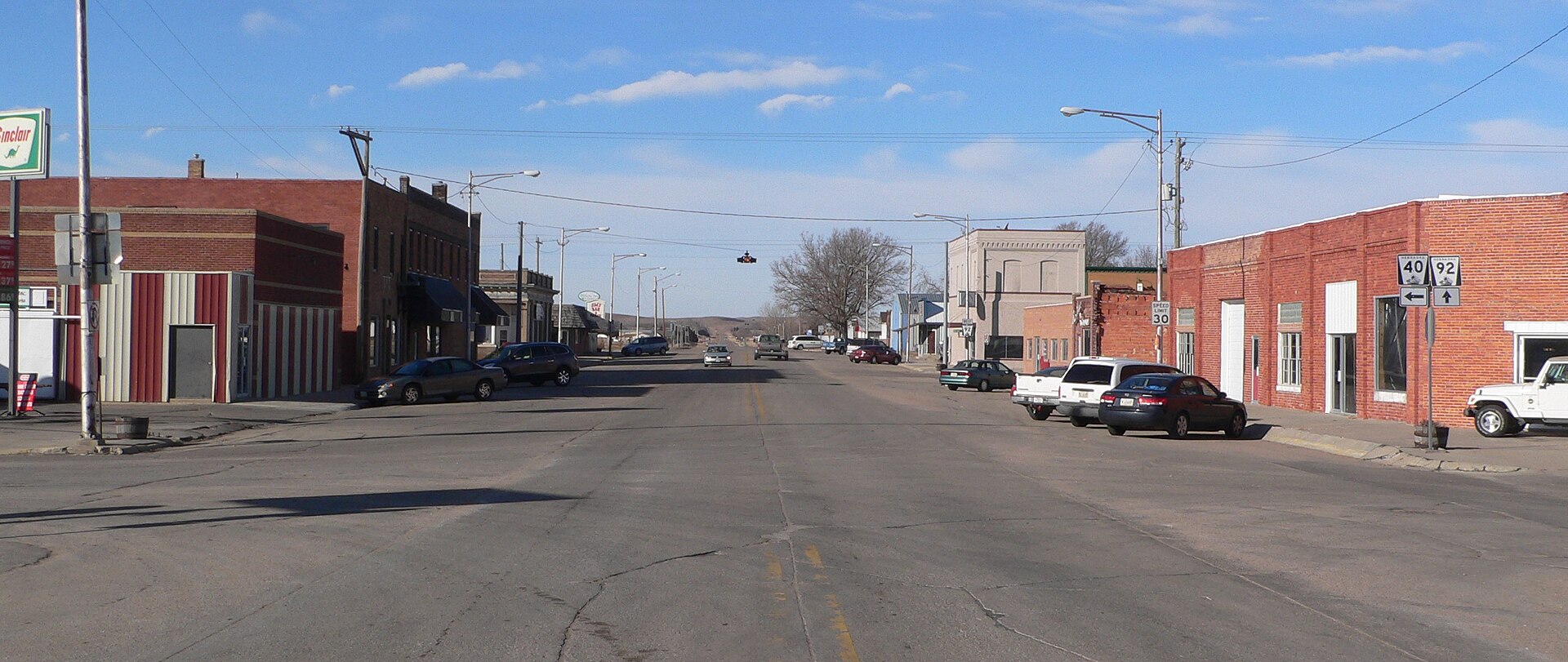 Downtown streets in Arnold, Nebraska