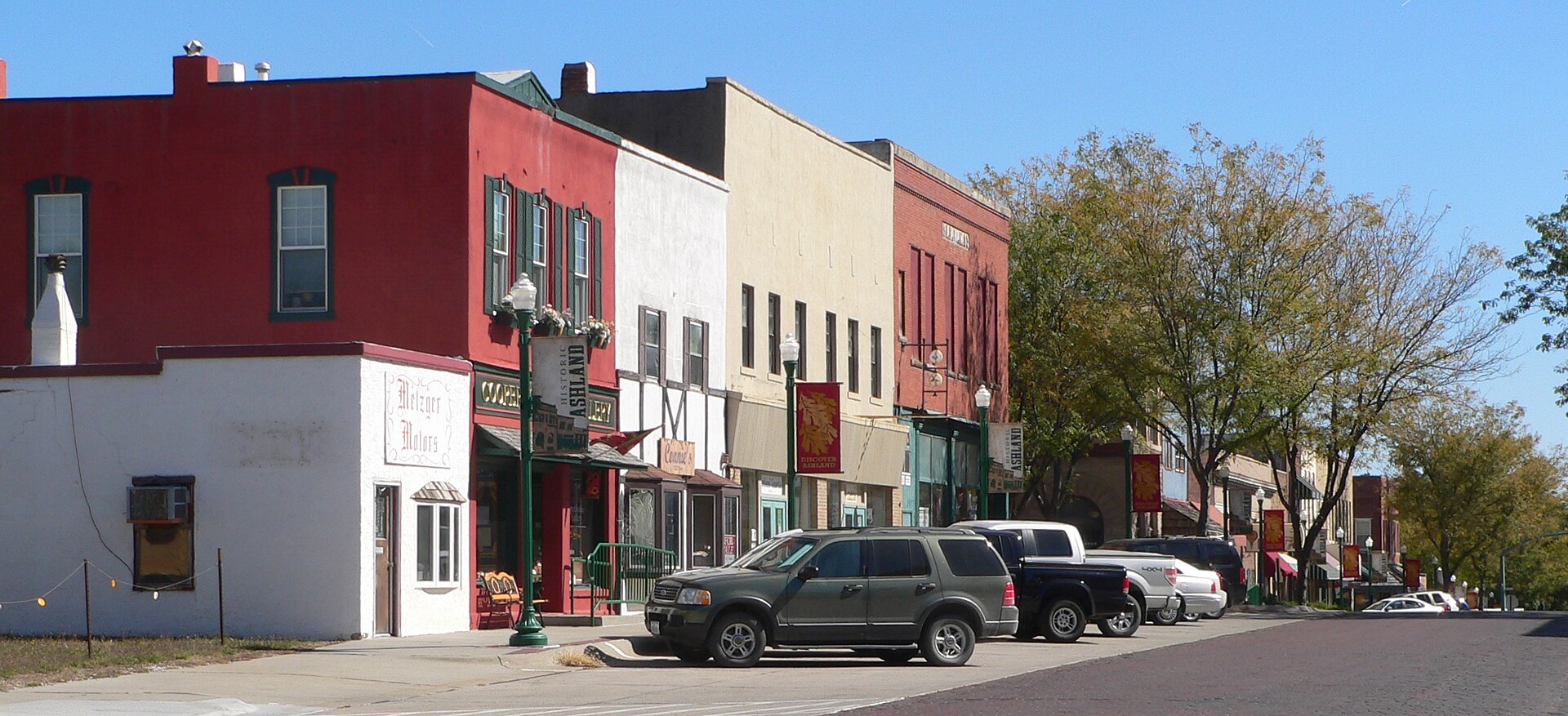 Downtown streets in Ashland, Nebraska
