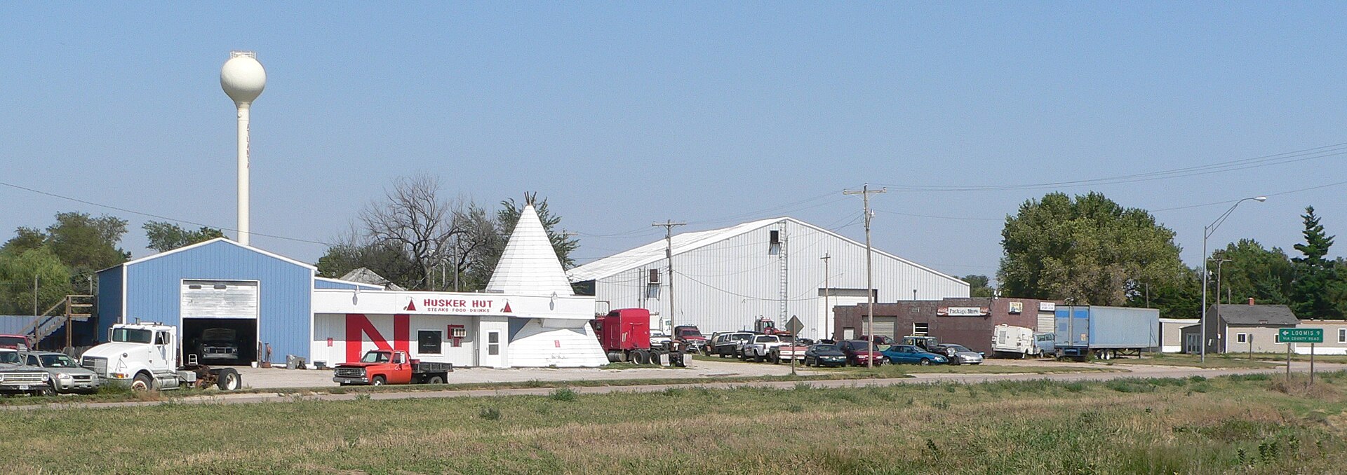 Atlanta, Nebraska, looking northward across U.S. Highway 6/U.S. Highway 34.