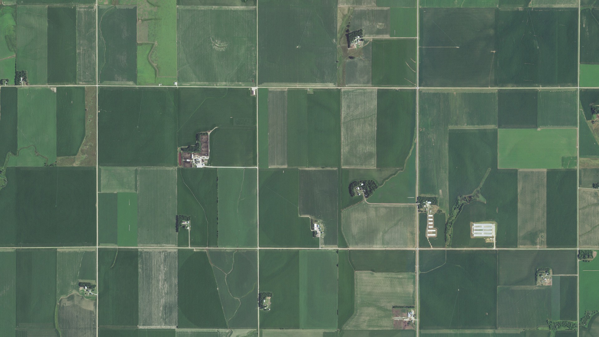 Aerial view of land around Logan, Nebraska