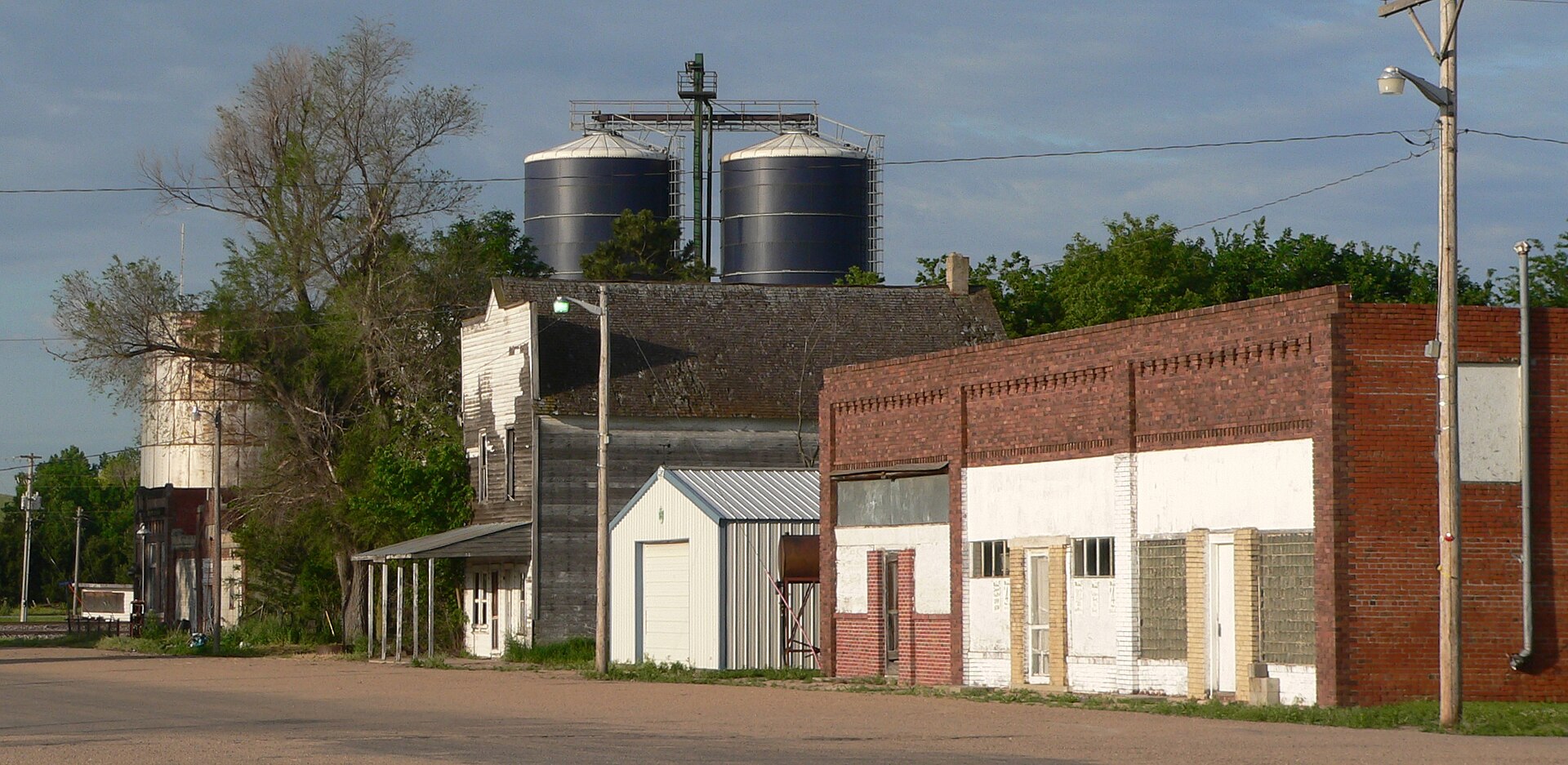 Downtown streets in Berwyn, Nebraska