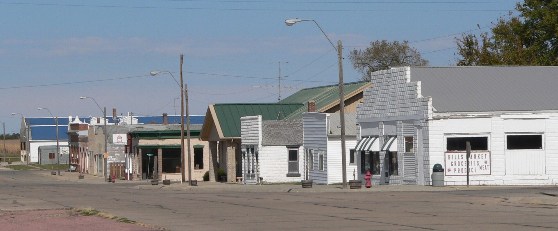 Downtown streets in Butte, Nebraska