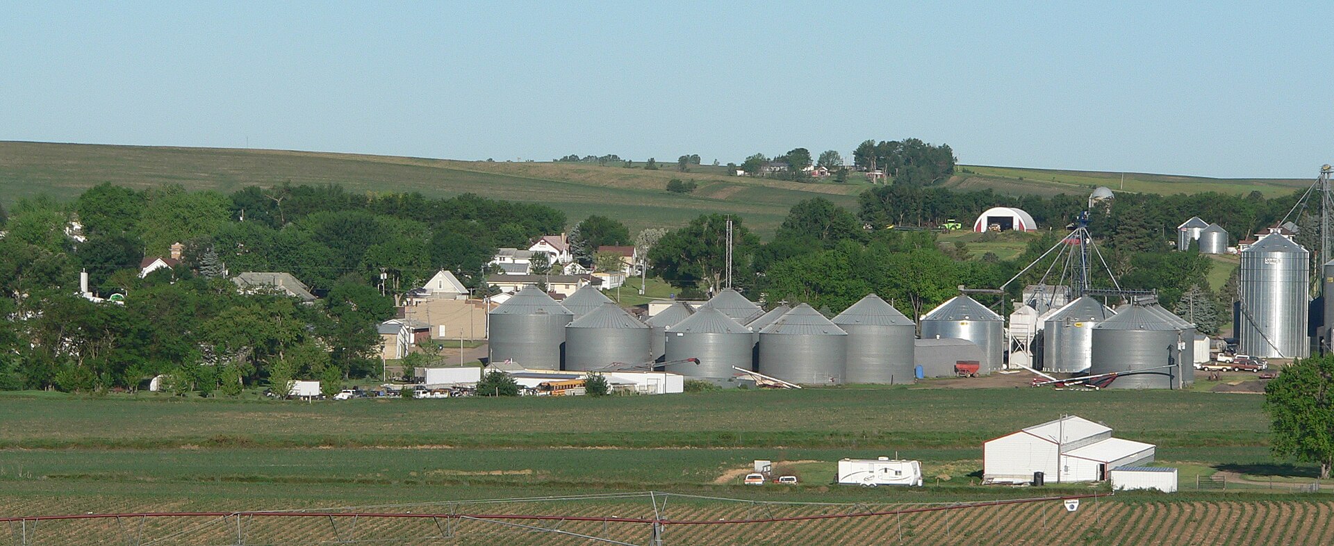 Northern portion of Carroll, Nebraska, seen from the east along county road 859 Rd.