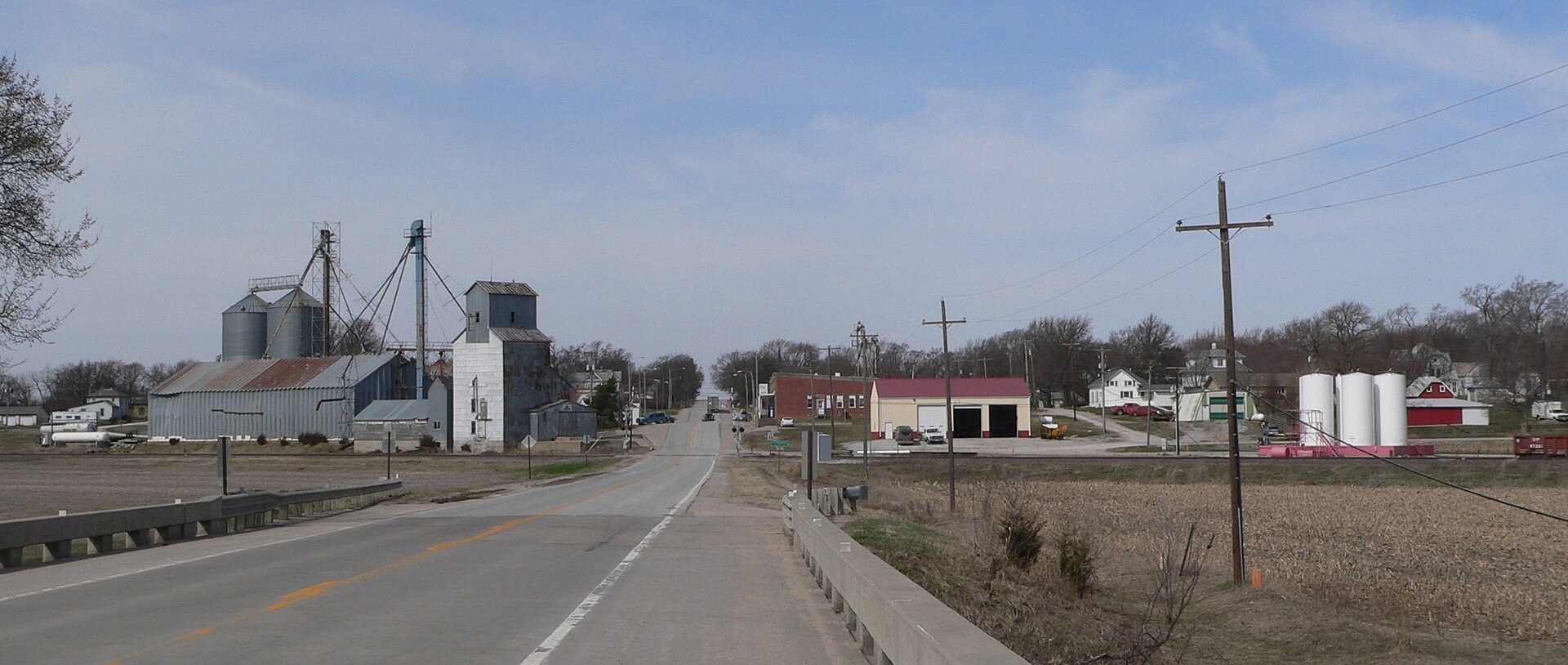 Street scene in Clatonia, Nebraska