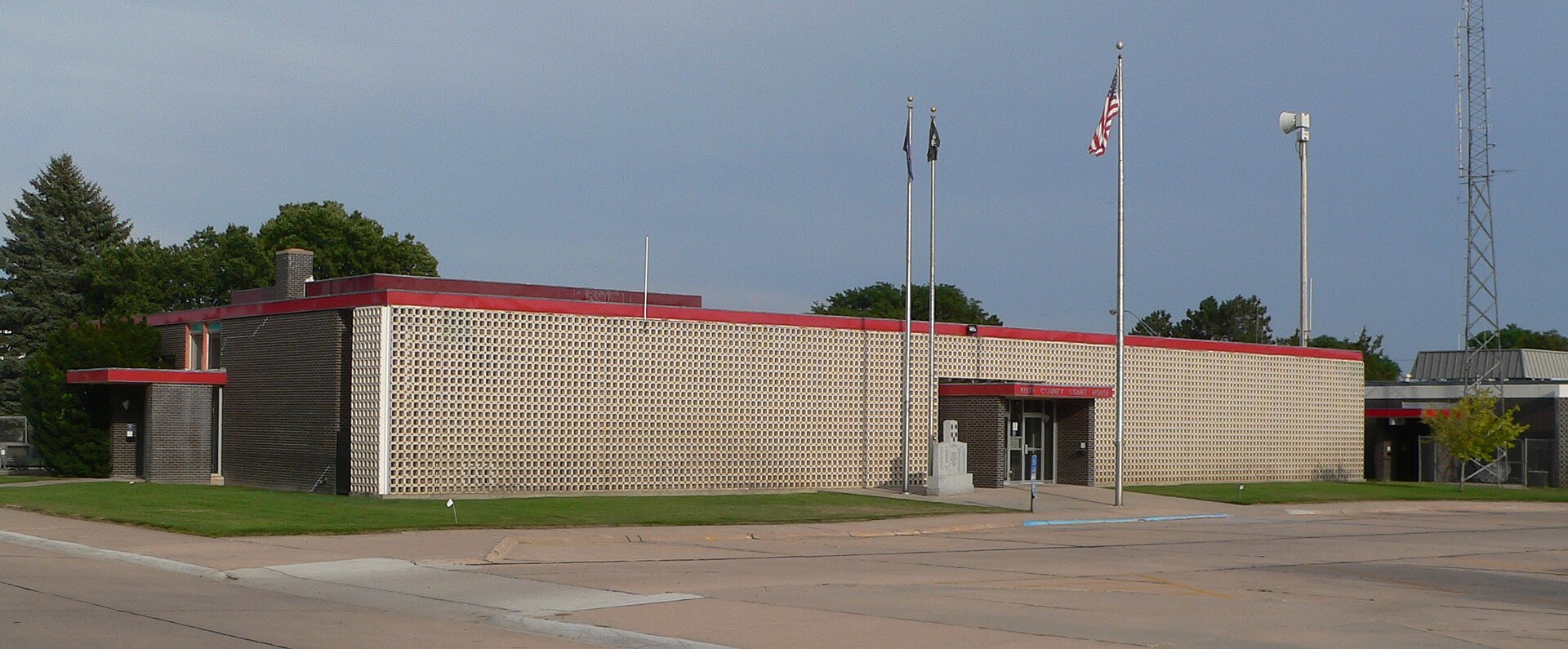 Keith County courthouse in Ogallala, Nebraska; seen from the northwest.