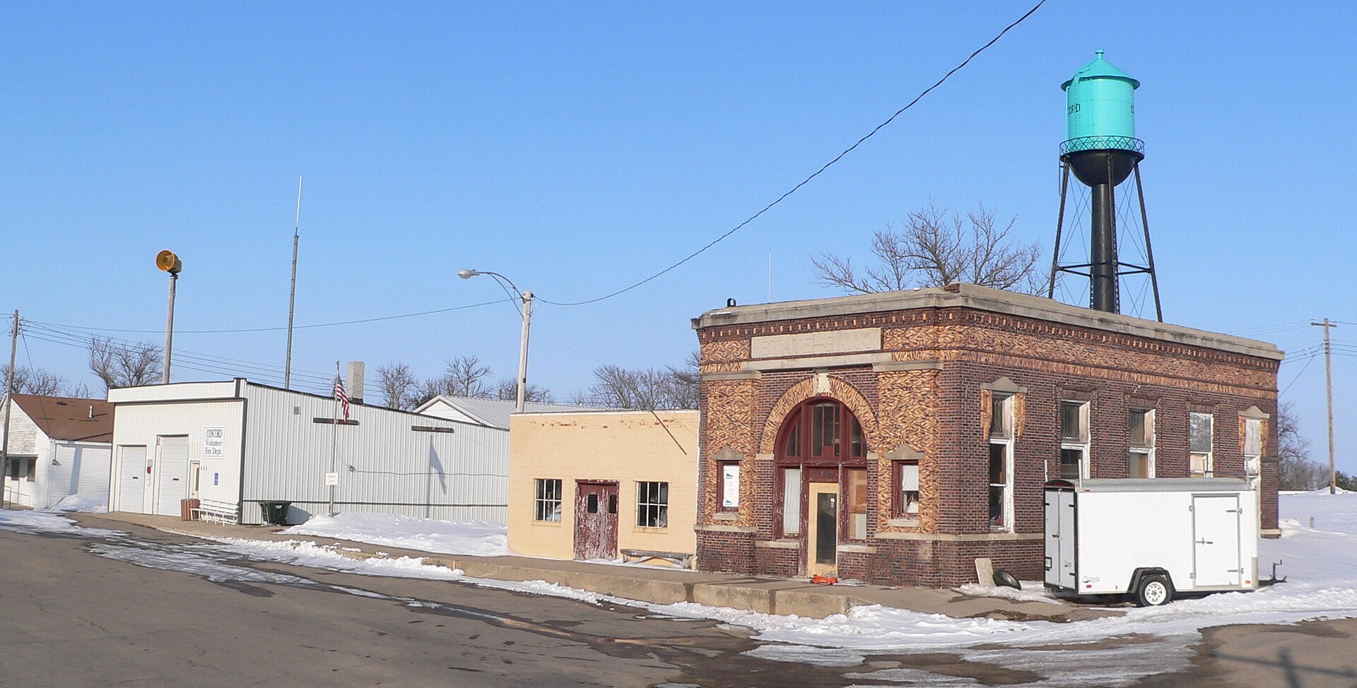 Street scene in Concord, Nebraska