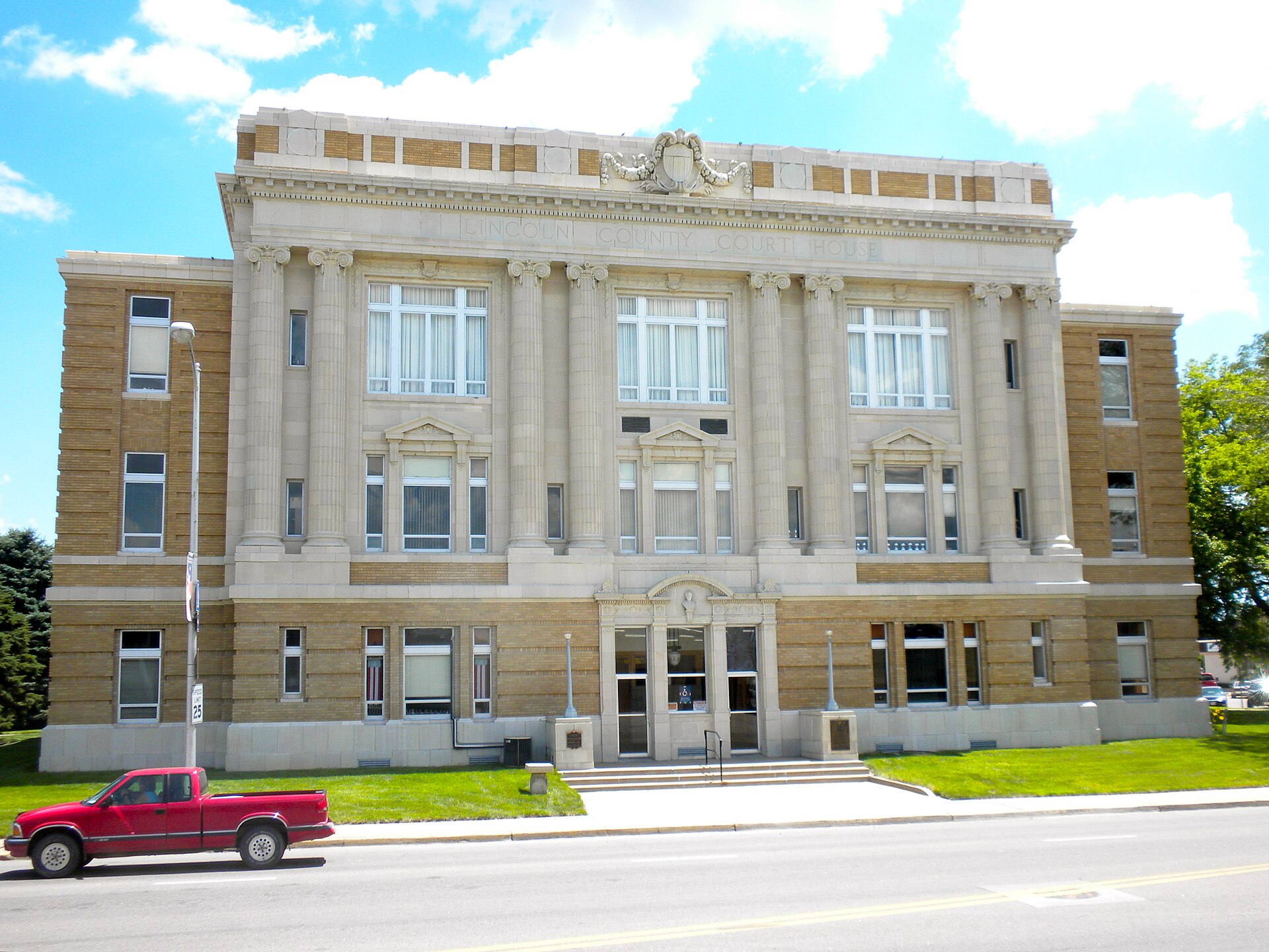 Lincoln County Courthouse on NRHP since January 10, 1990. On Dewey St. between 3rd and 4th Sts. in North Platte, Nebraska