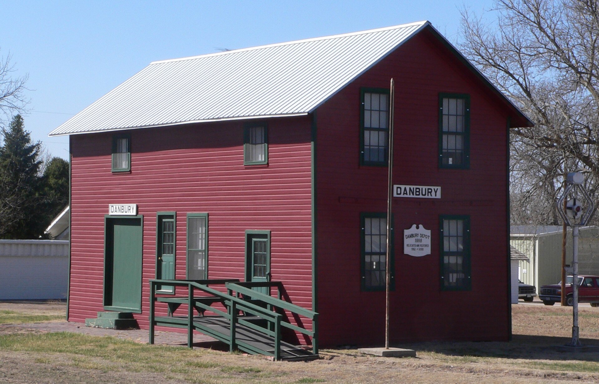 Depot Museum in Danbury, Nebraska.