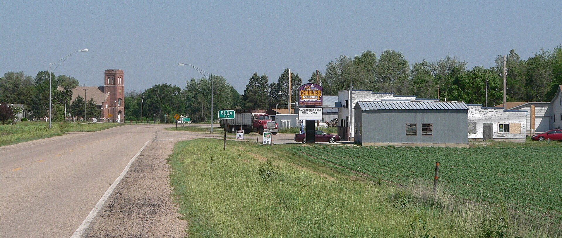 Elba, Nebraska; seen from the southeast along Nebraska Highway 11.
