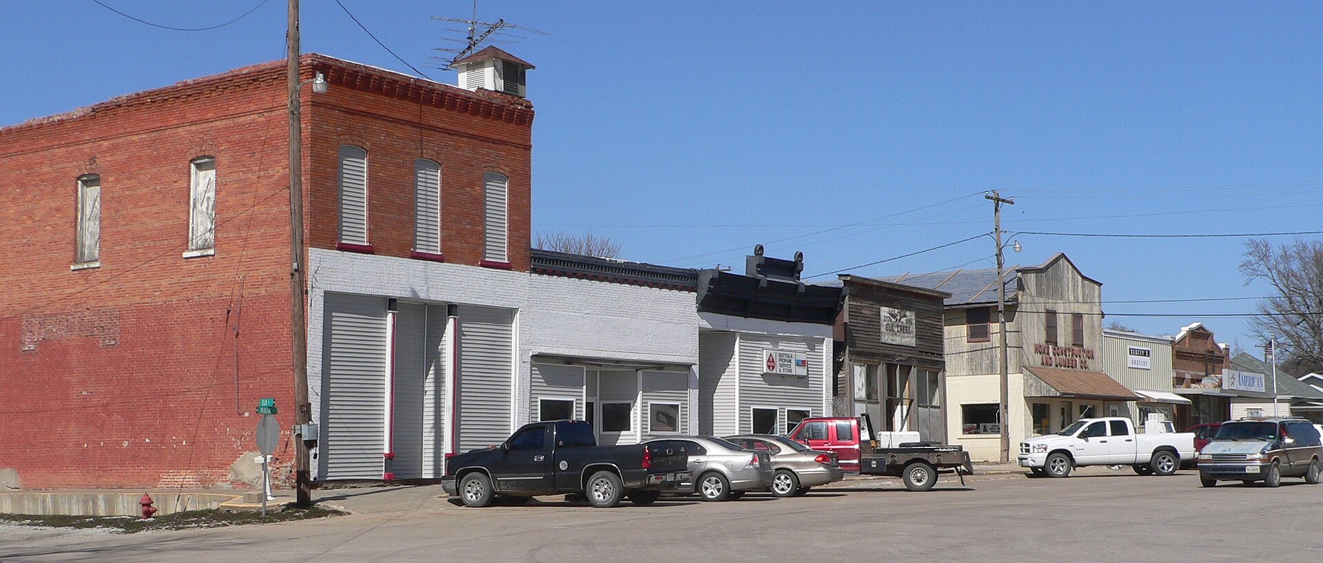 Downtown Elk Creek, Nebraska.