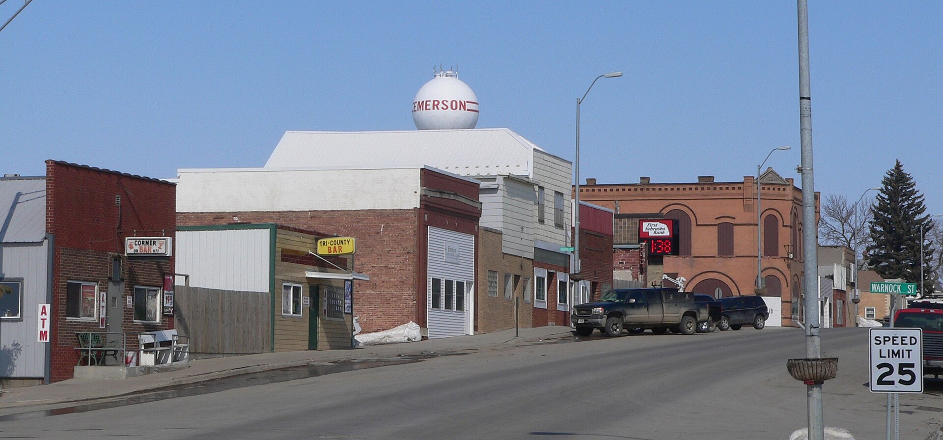 Main Street in Emerson, Nebraska