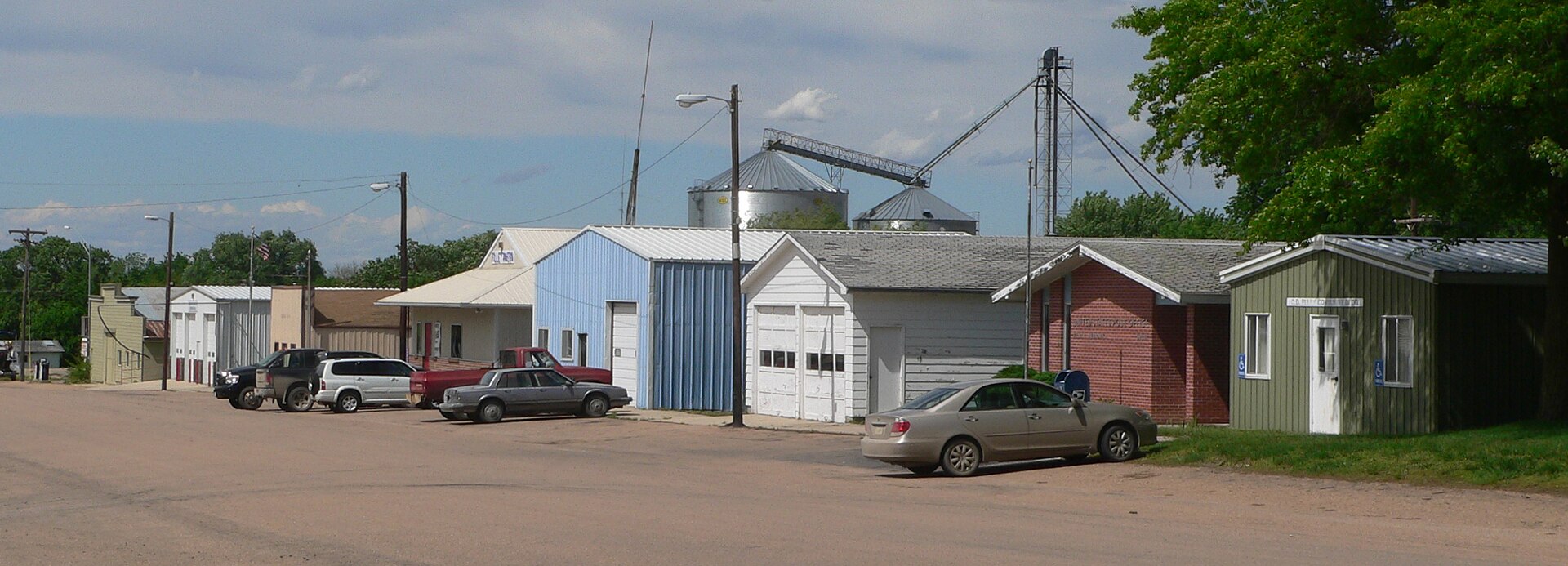 Downtown streets in Filley, Nebraska