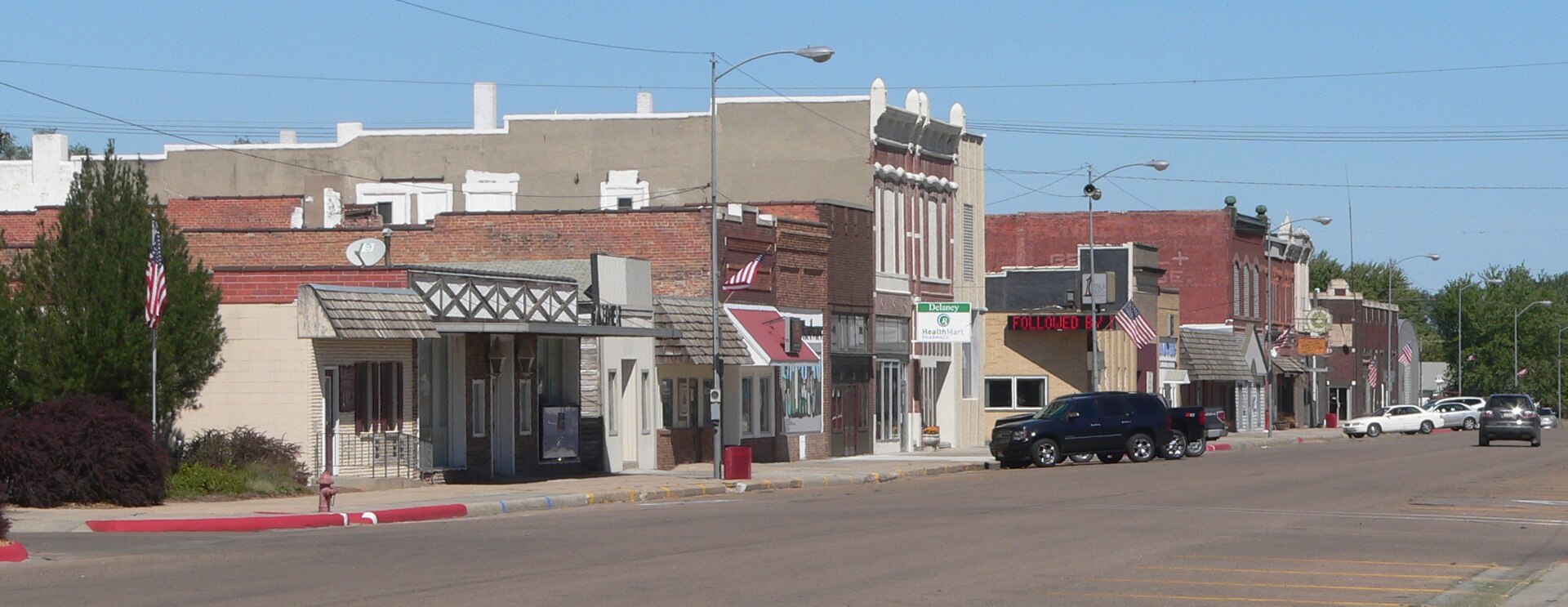 Downtown streets in Fullerton, Nebraska