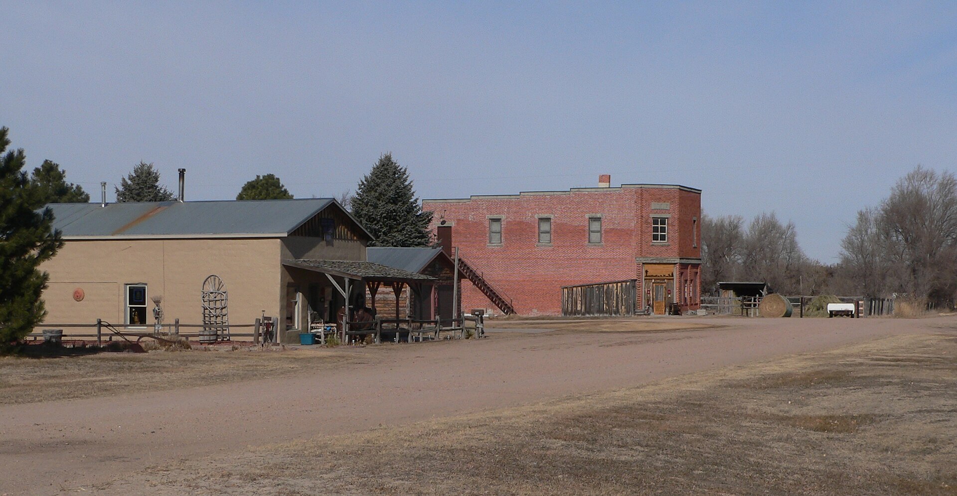Downtown Gandy, Nebraska: Broadway Avenue, looking north from about 5th Street.