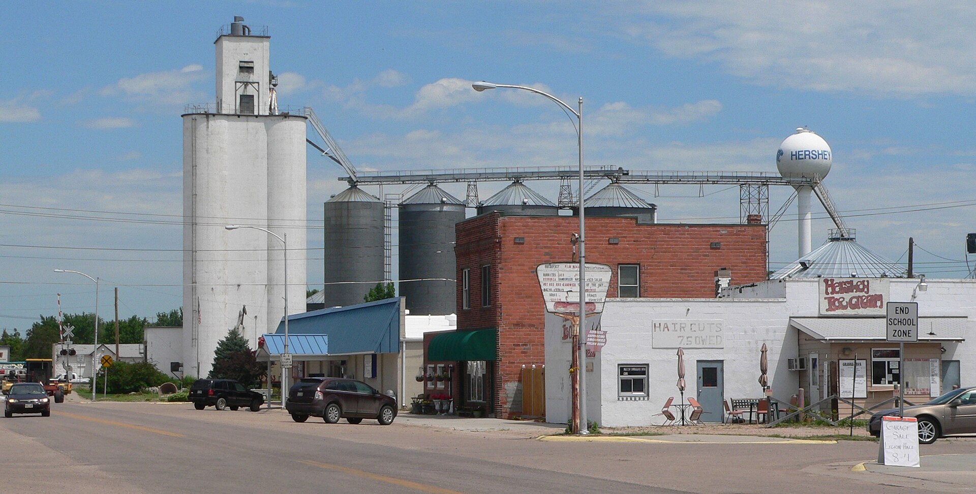 Downtown Hershey, Nebraska.