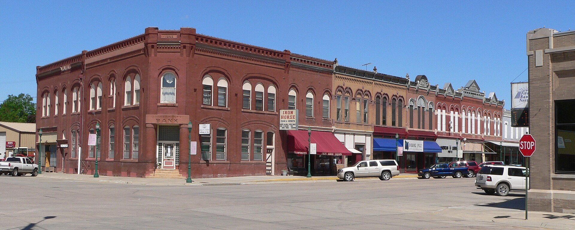Northwest corner of Main and Fulton Streets in Hooper, Nebraska.