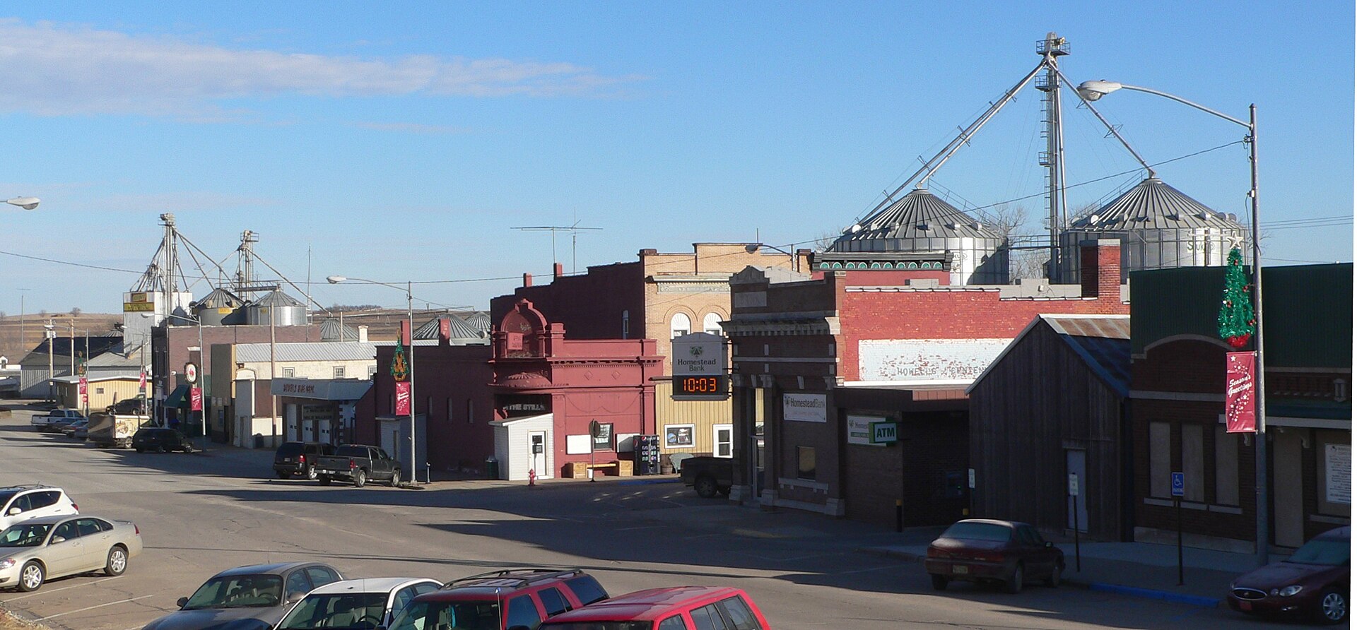 Downtown Howells, Nebraska.