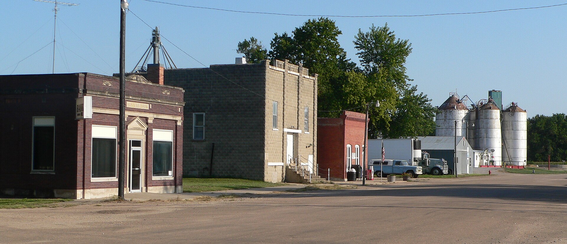 Downtown Hubbell, Nebraska.