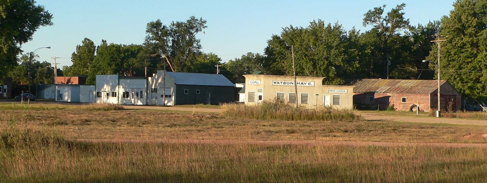 Street scene in Inman, Nebraska