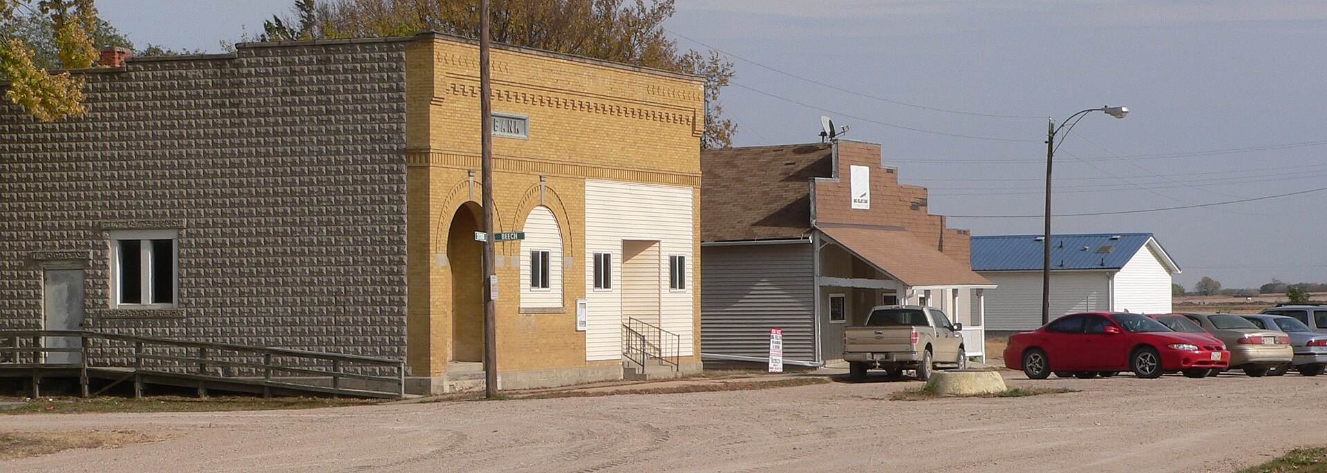 Downtown streets in Linwood, Nebraska