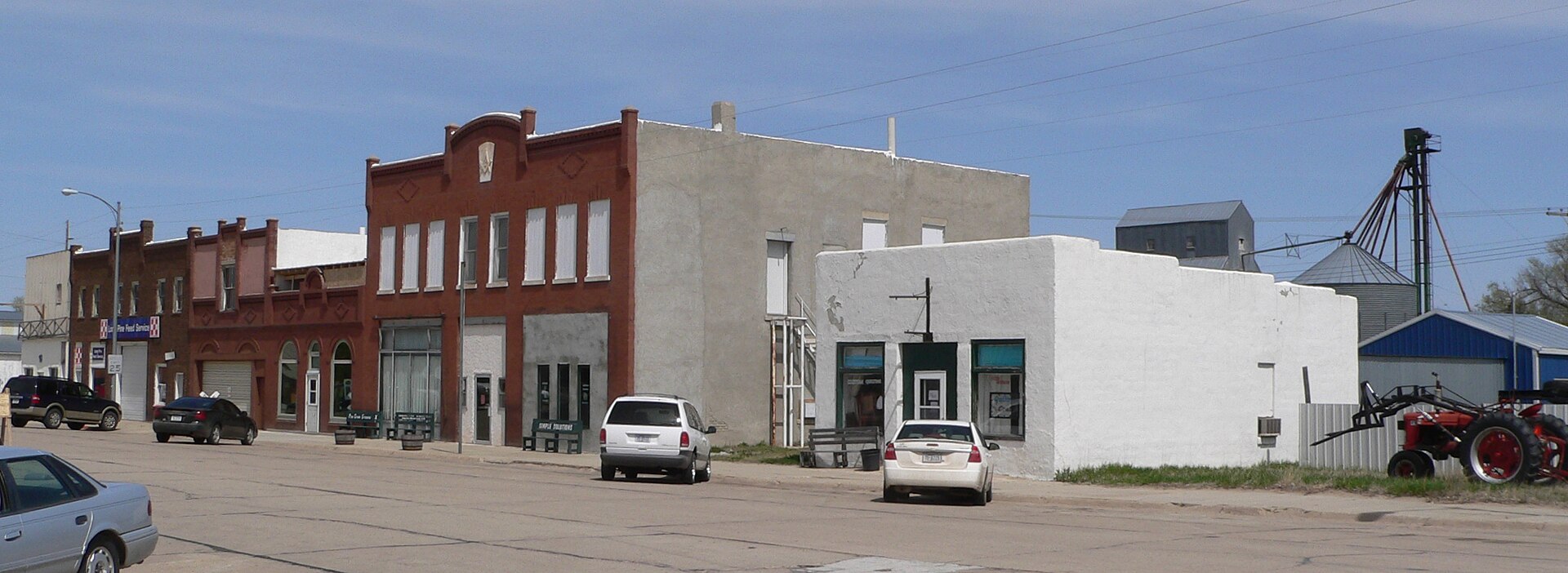 Downtown Long Pine, Nebraska: east side of Main Street, looking north from 3rd Street.