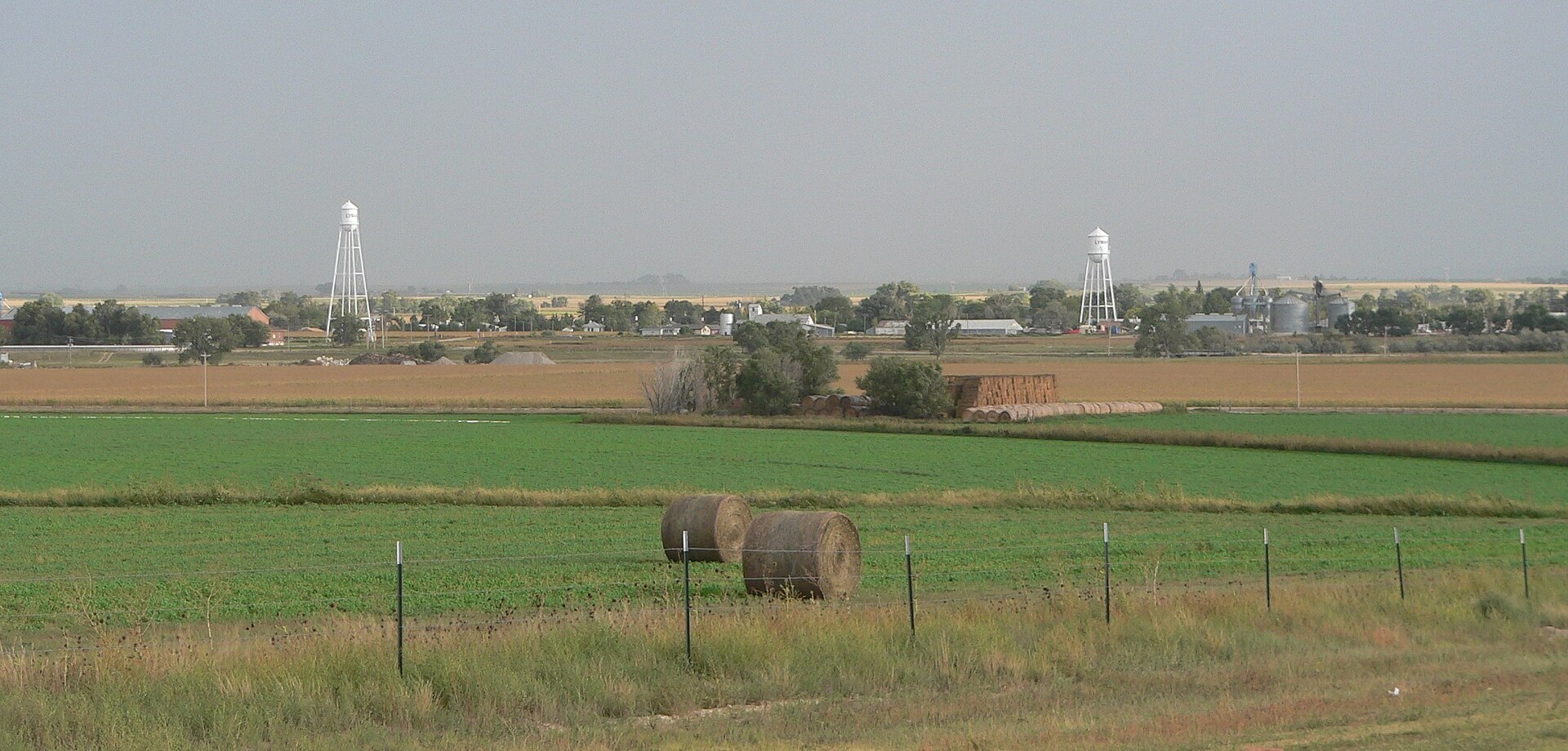 Lyman, Nebraska, seen from the northwest, from Nebraska Highway 79C.