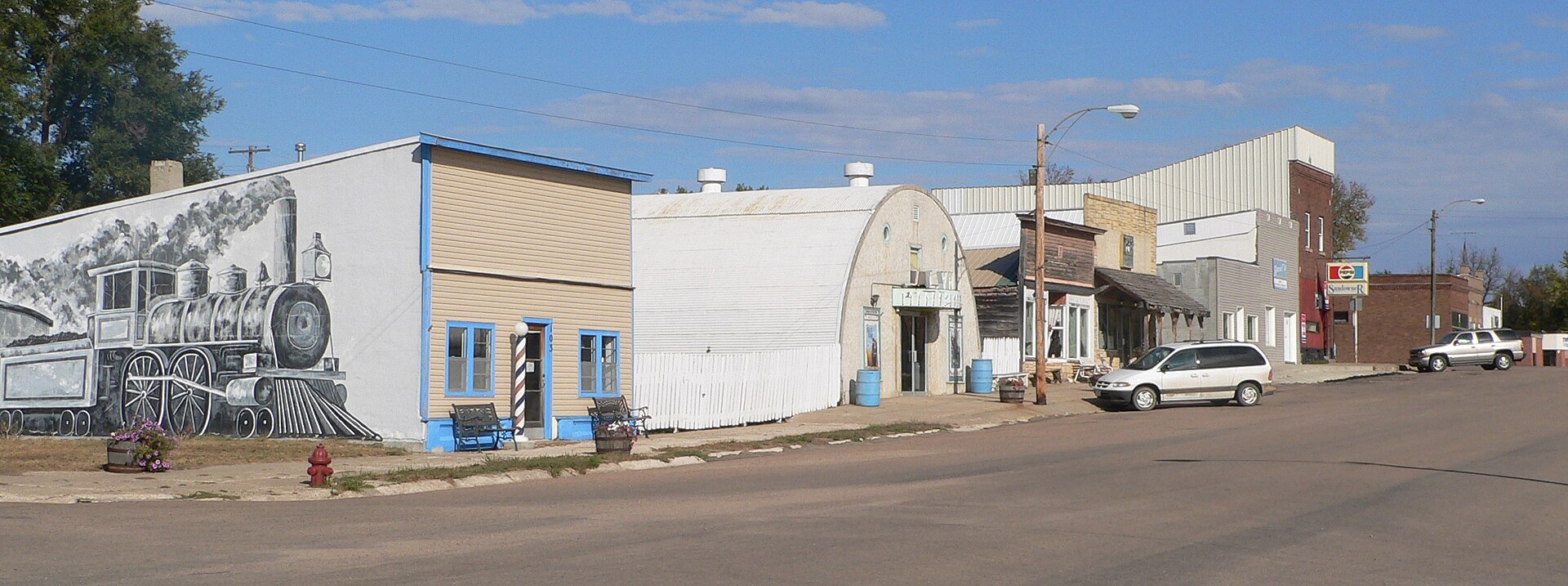 Downtown streets in Lynch, Nebraska