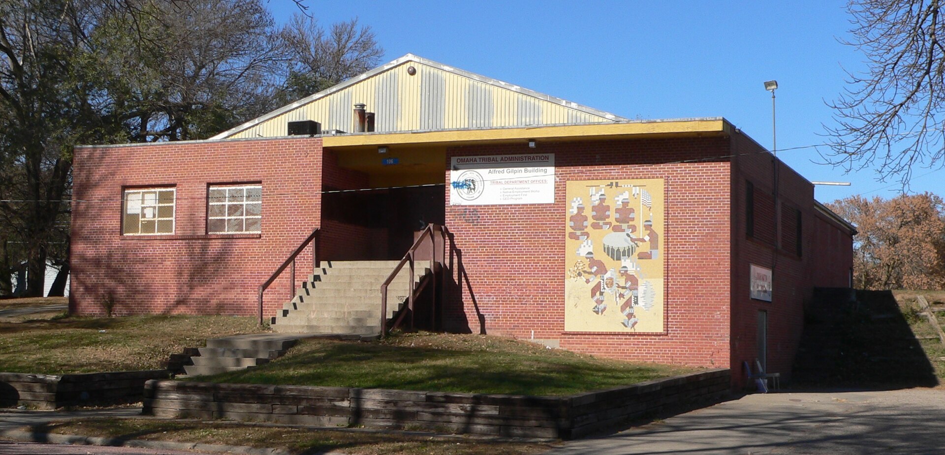 Alfred Gilpin Tribal Administration Building in Macy, Nebraska.
