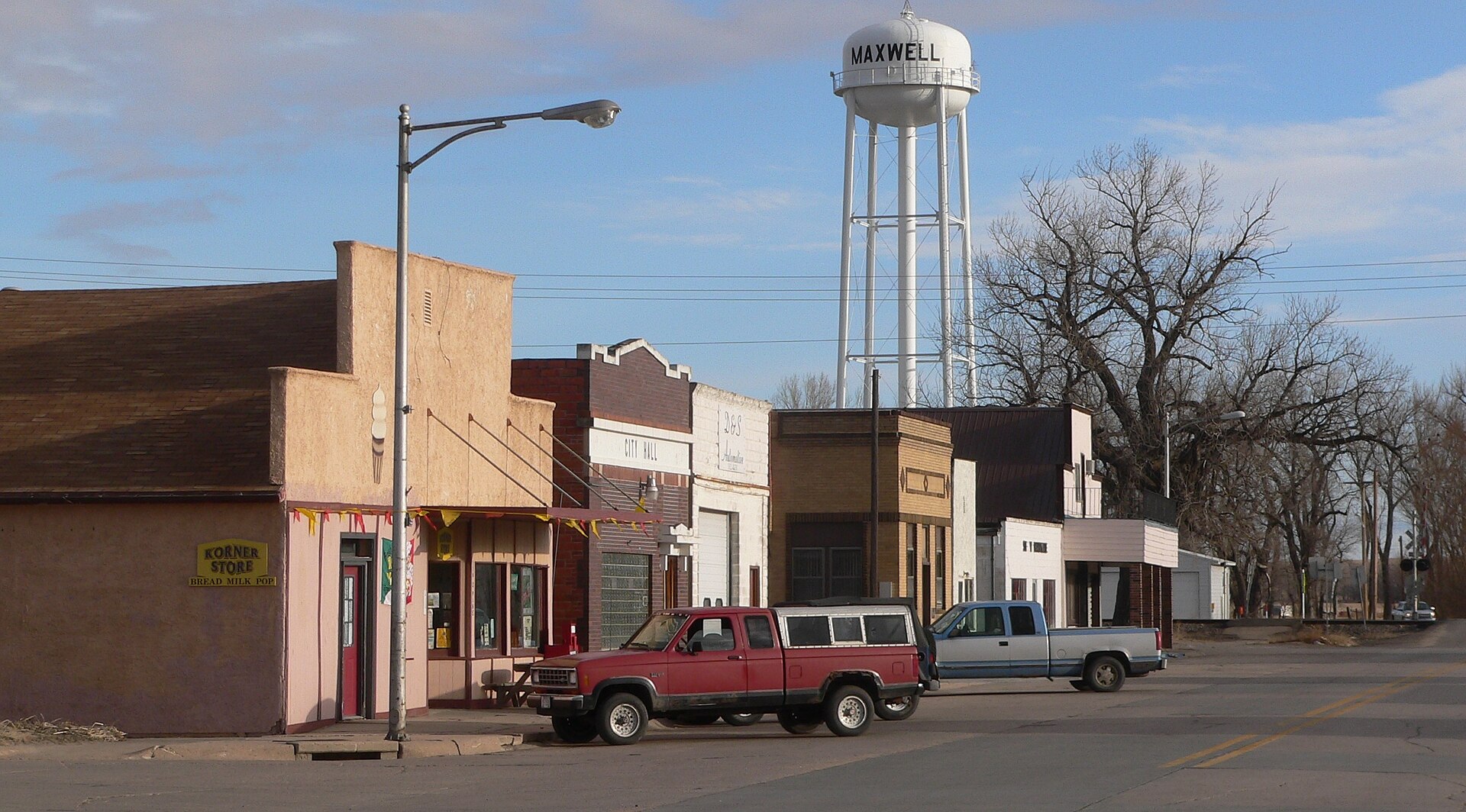 Downtown Maxwell, Nebraska.