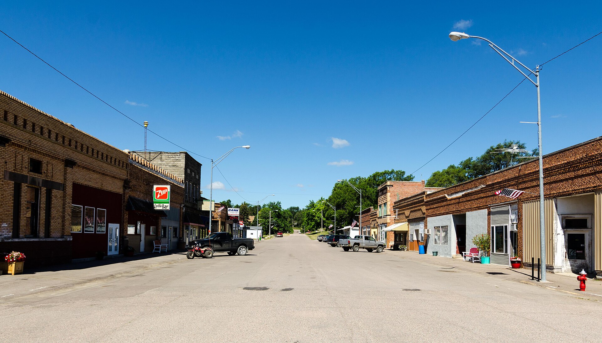 Main Street in Newcastle, Nebraska
