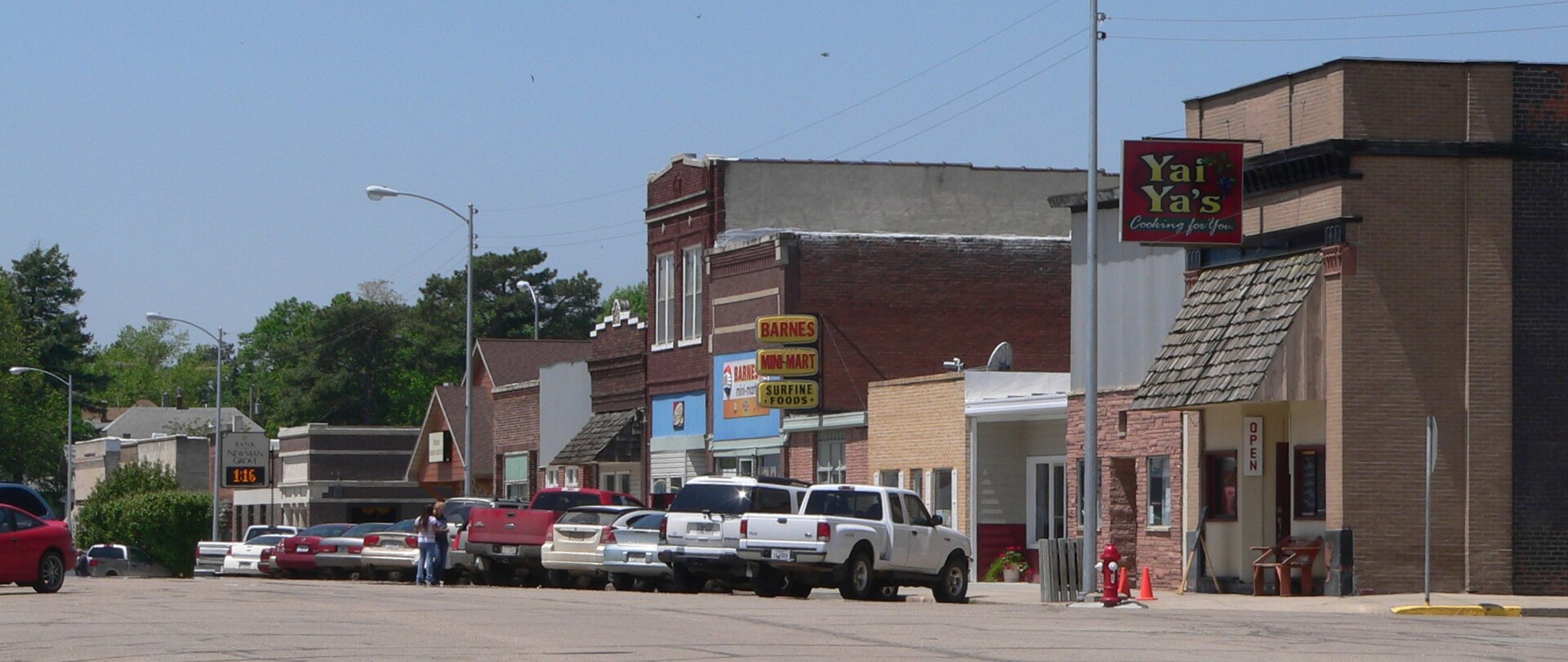 Downtown Newman Grove, Nebraska: north side of Hale Avenue, facing west.