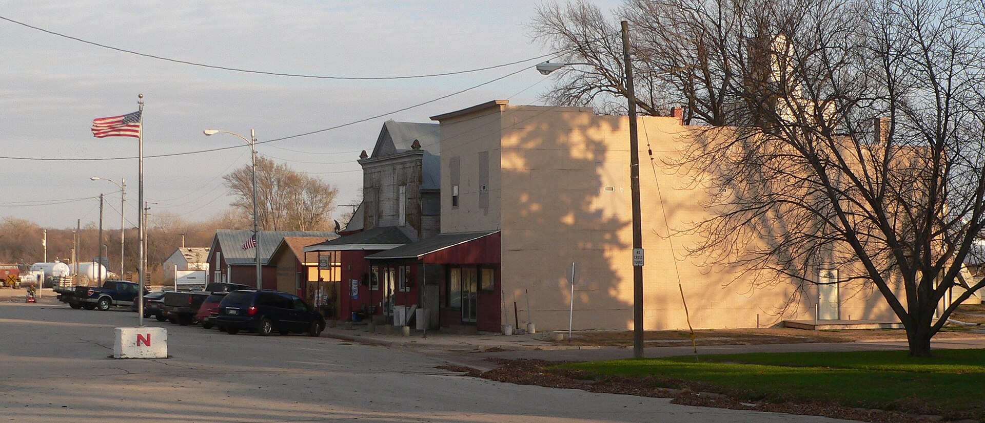 Downtown streets in Nickerson, Nebraska