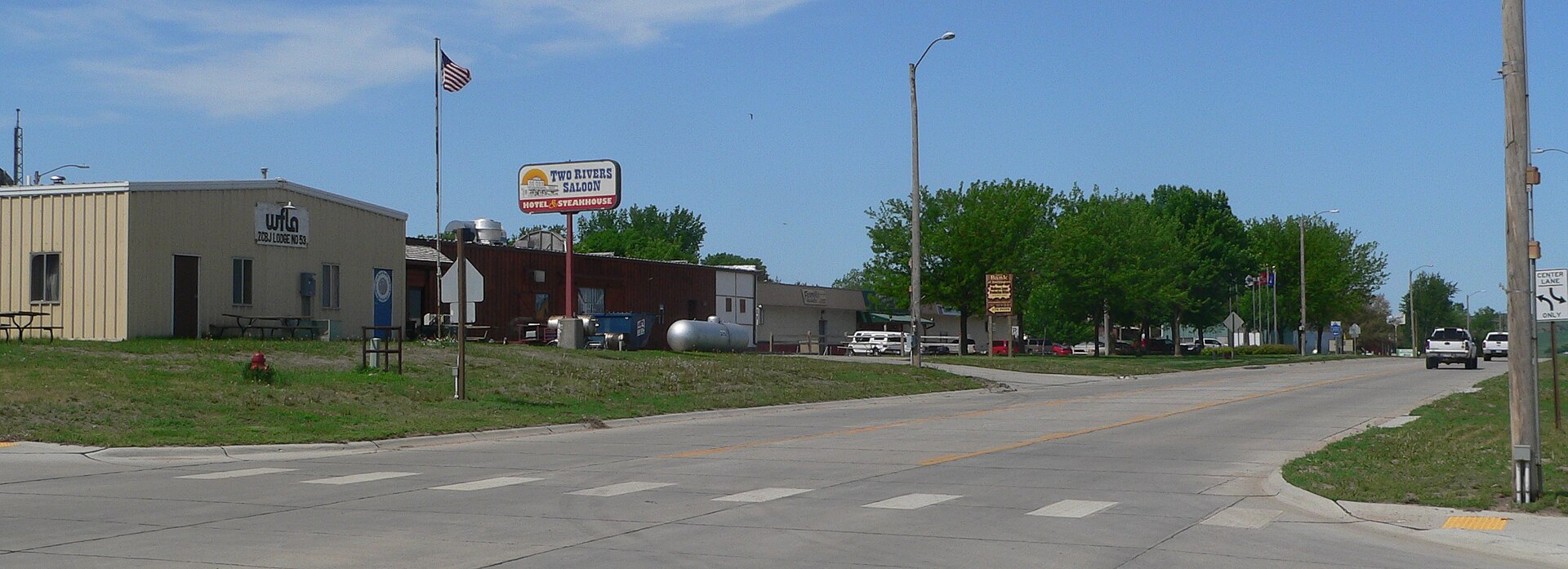 Street scene in Niobrara, Nebraska