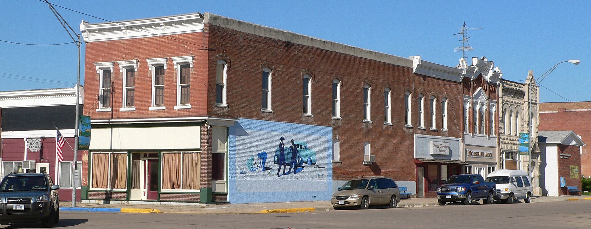 Street scene in Ponca, Nebraska