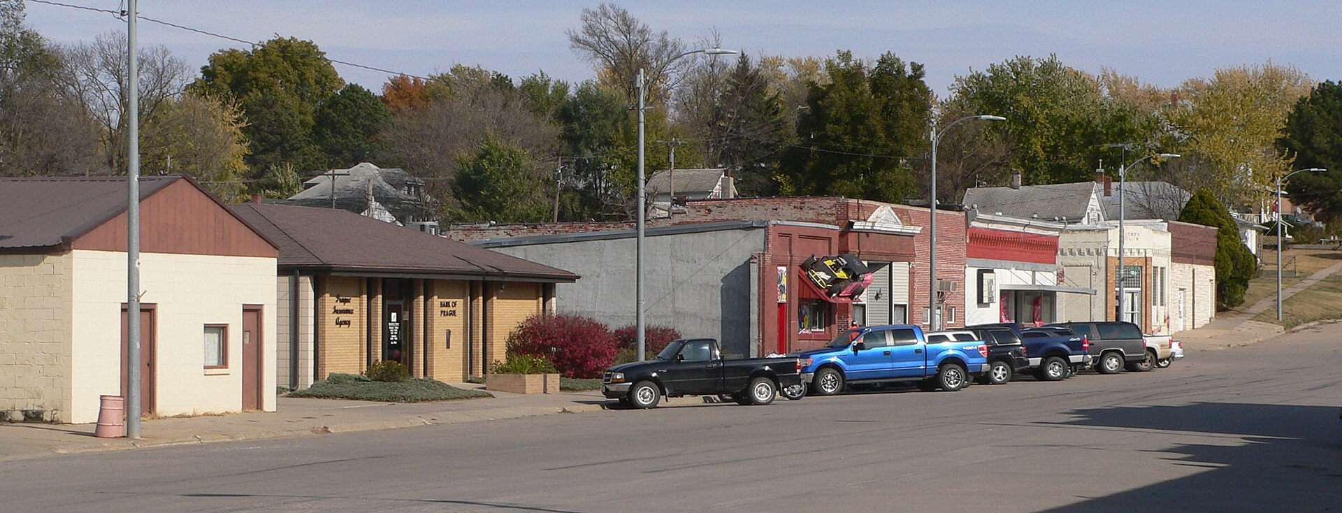 Downtown Prague, Nebraska.