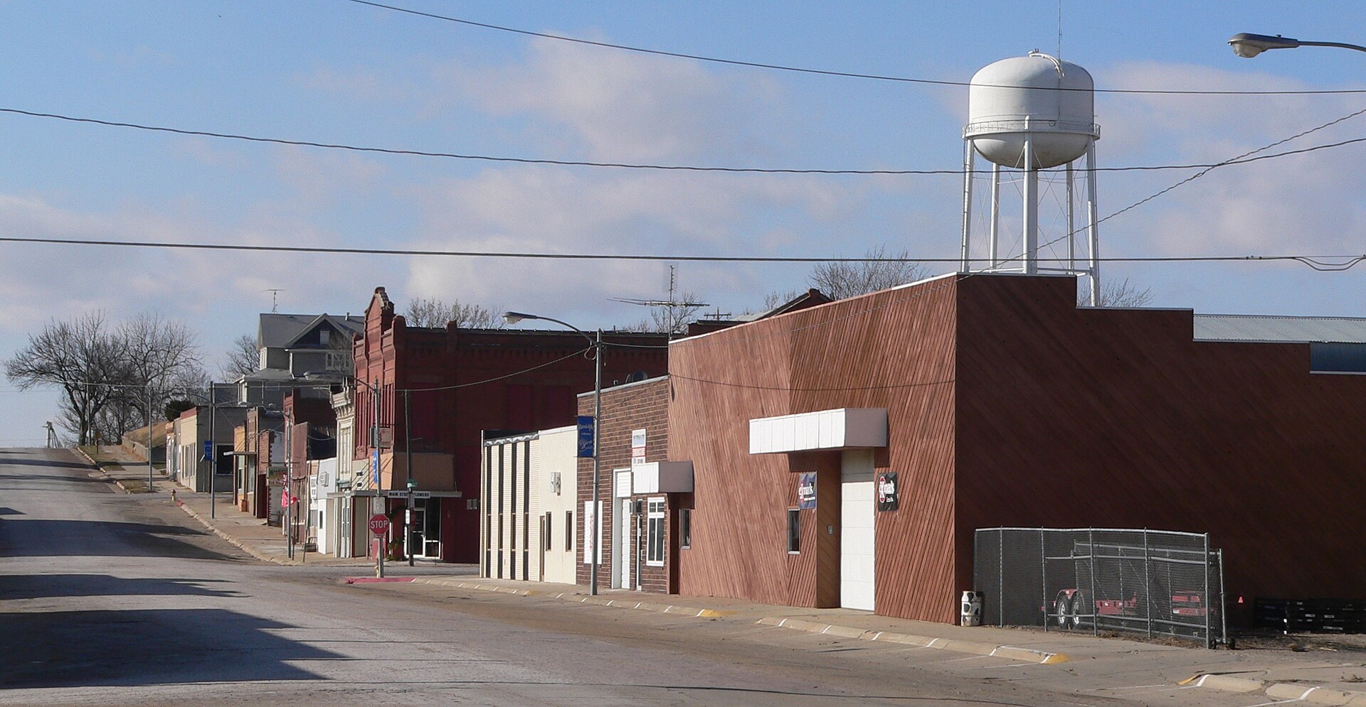 Randolph, Nebraska: north side of Broadway Street, looking west from about Nebraska Street.