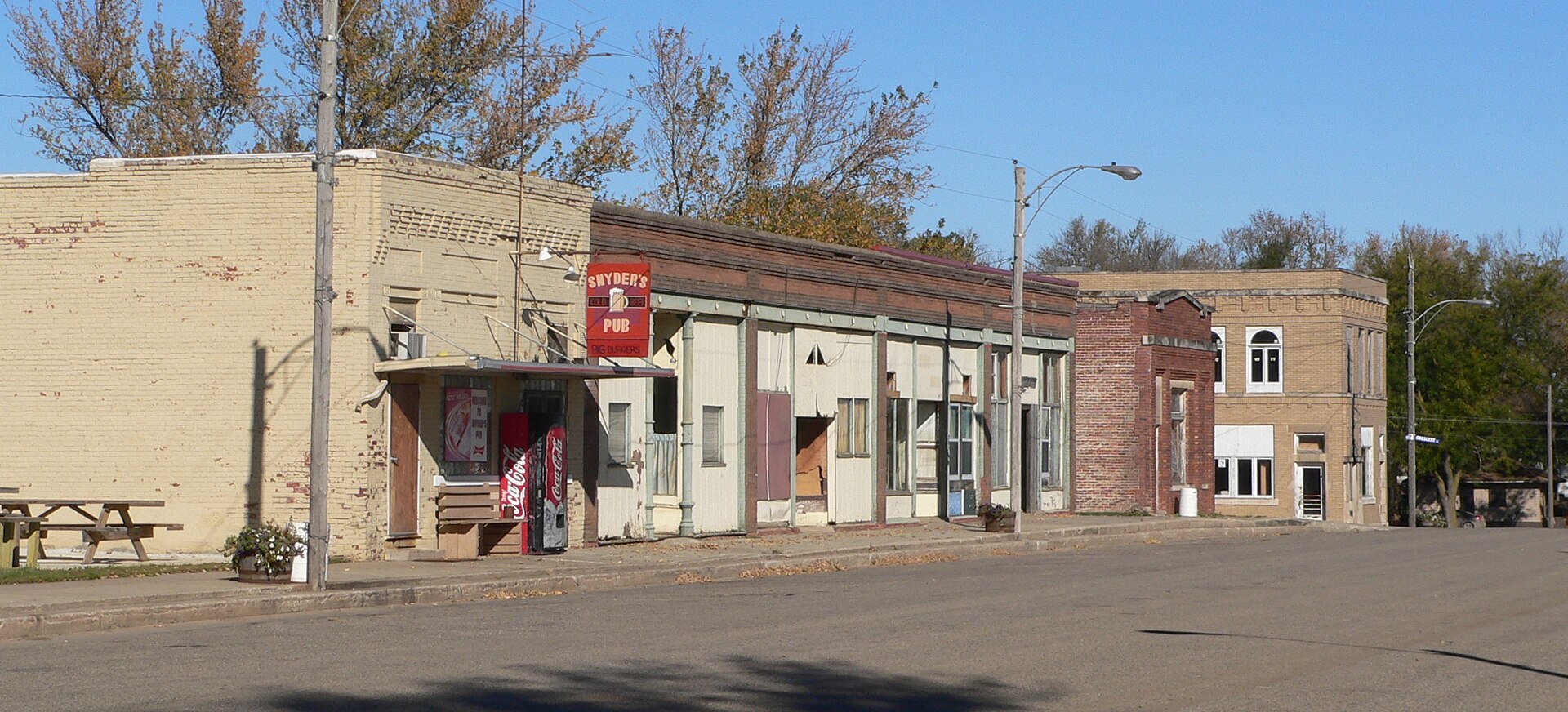 Downtown Rosalie, Nebraska: west side of the main street.