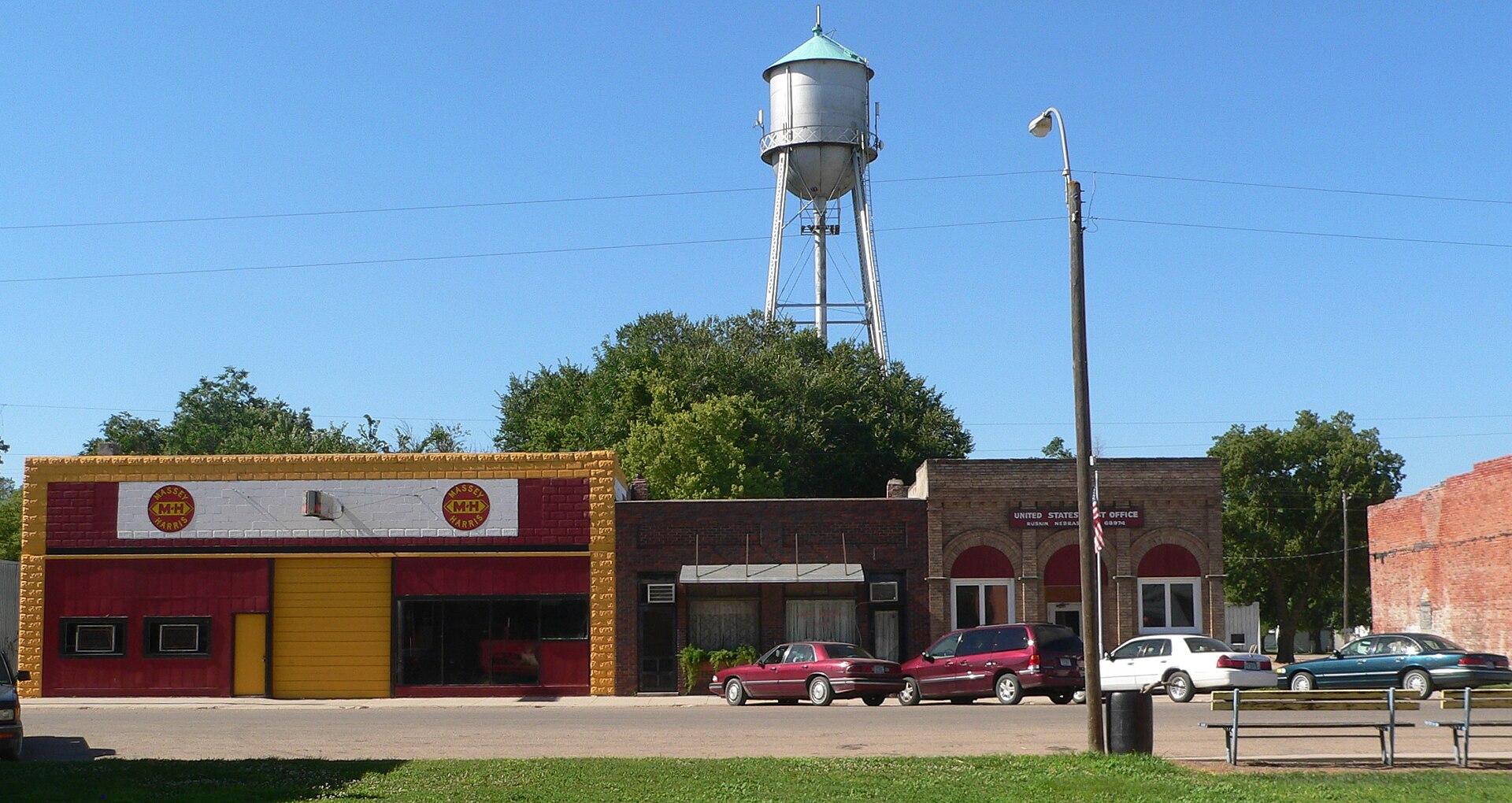 Downtown Ruskin, Nebraska: north side of Main Street.