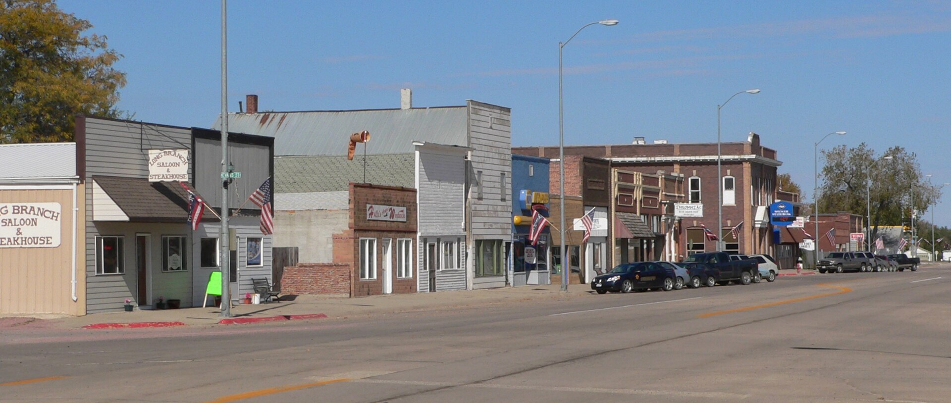 Downtown streets in Spencer, Nebraska