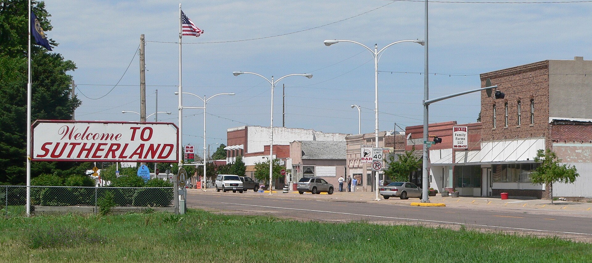 Downtown Sutherland, Nebraska