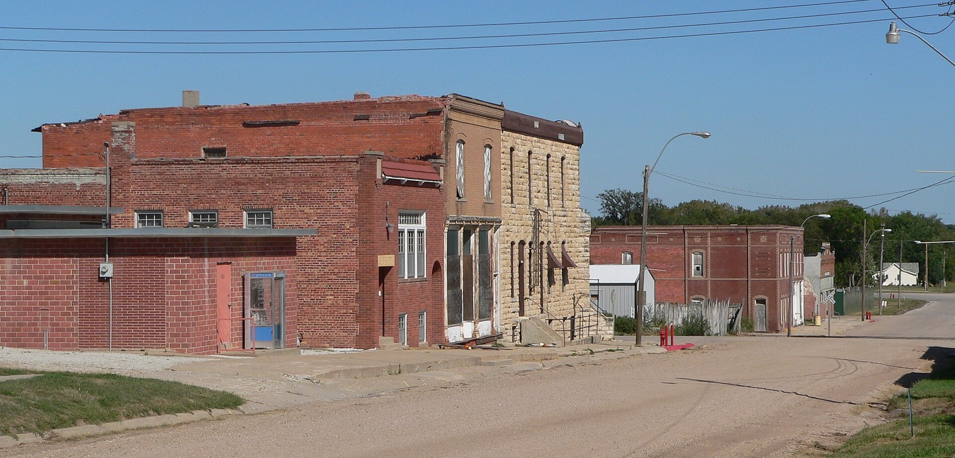 Downtown Ulysses, Nebraska: north side of C Street, looking northeast from about 5th Street.