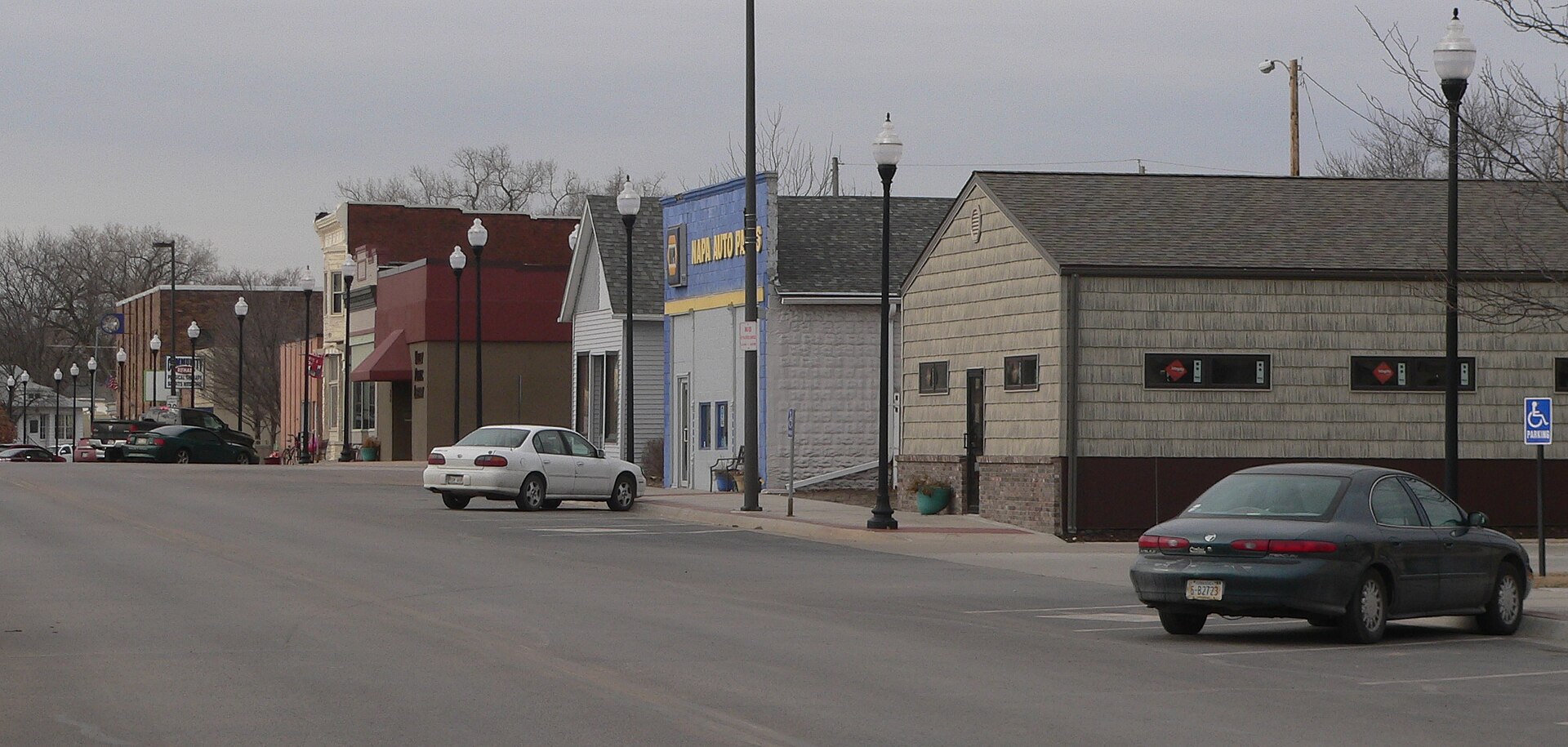 Downtown streets in Valley, Nebraska