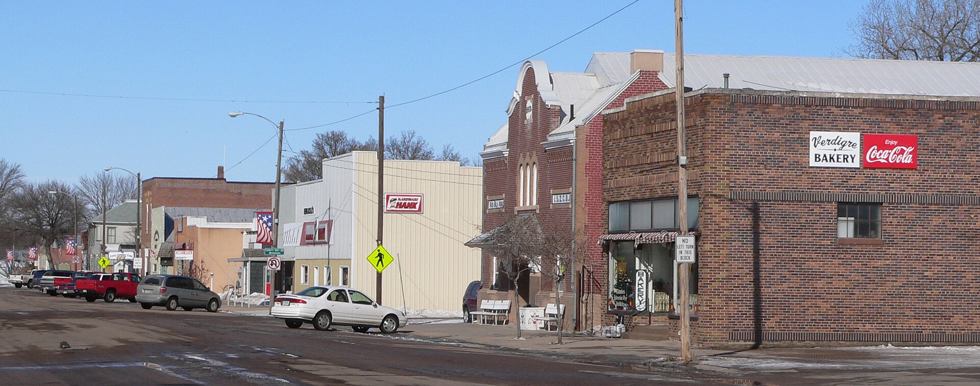 Main Street in Verdigre, Nebraska