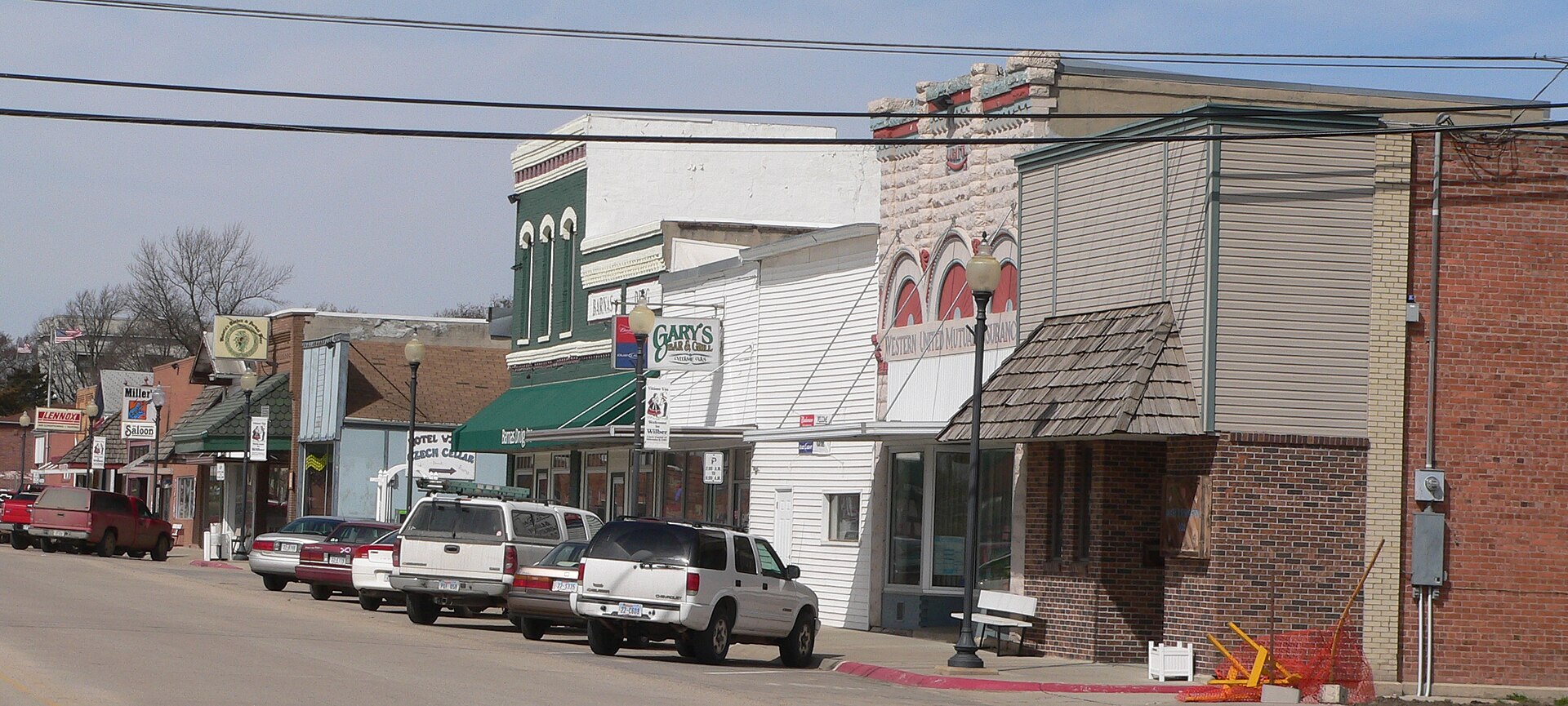 Downtown Wilber, Nebraska: north side of 3rd Street west of Main Street.