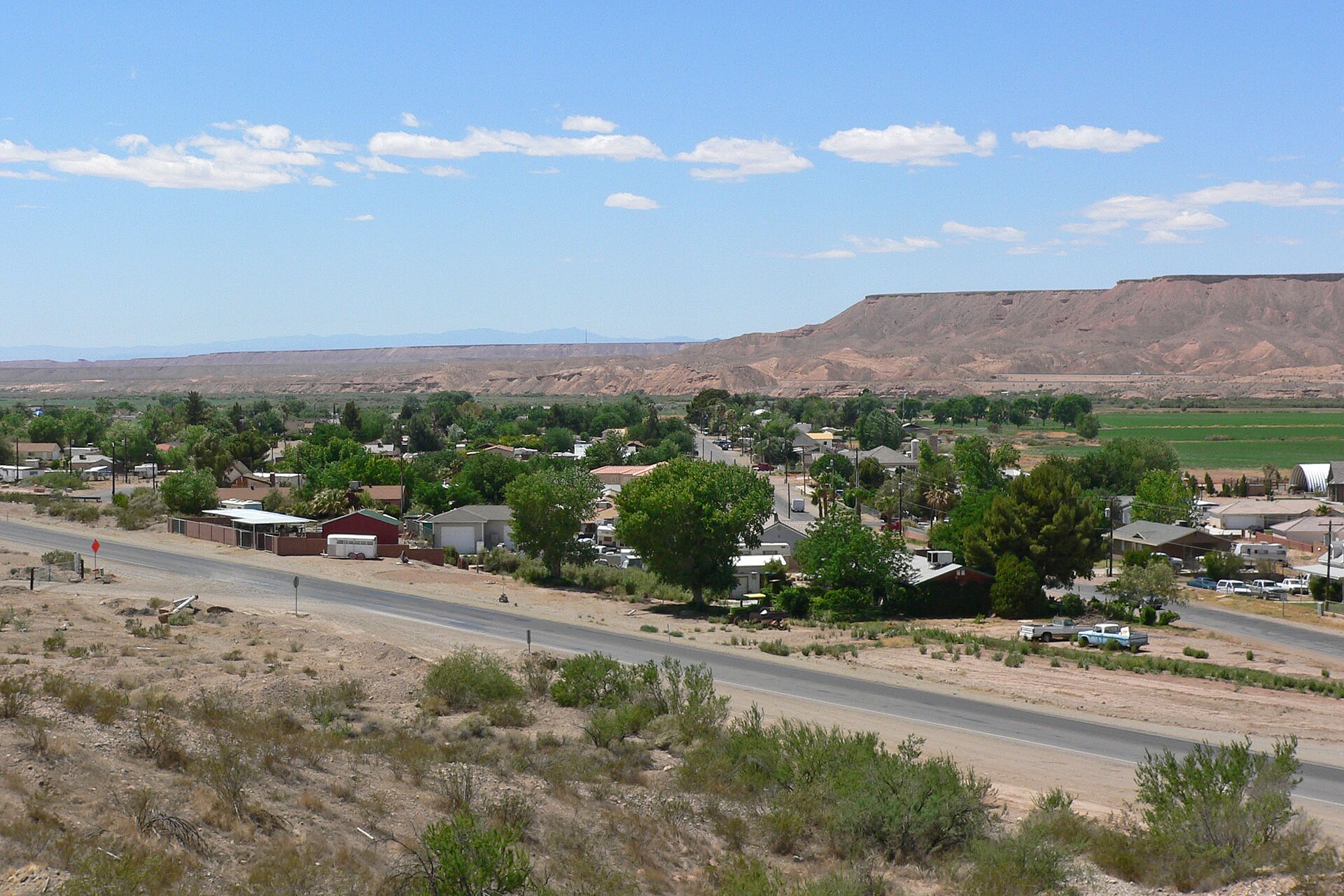 View of Bunkerville, Nevada