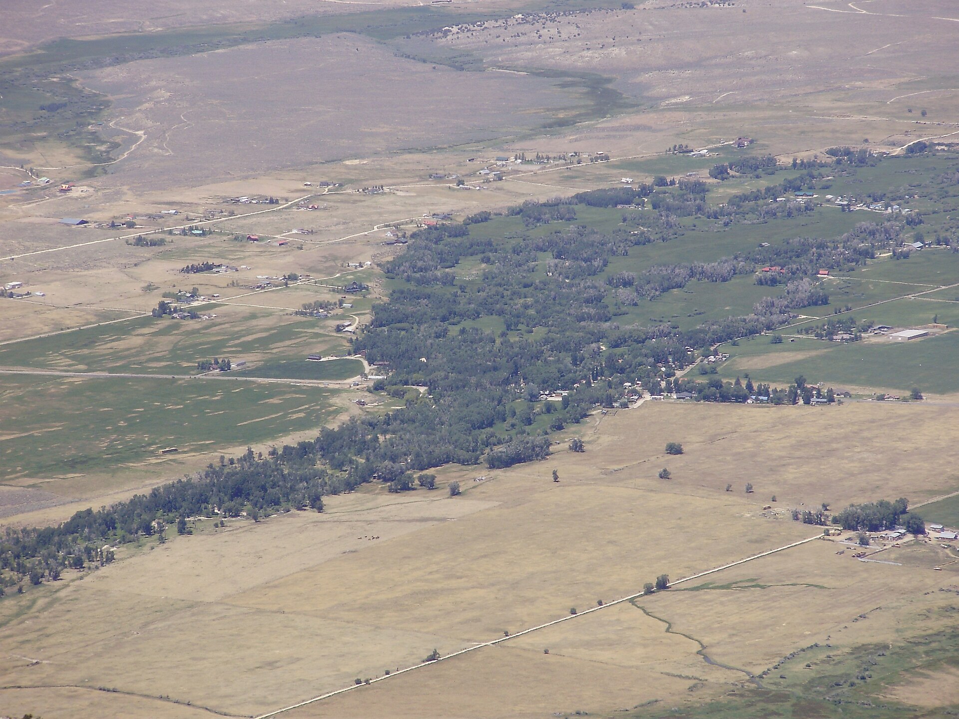View of Lamoille, Nevada from the northeast wall of Lamoille Canyon.