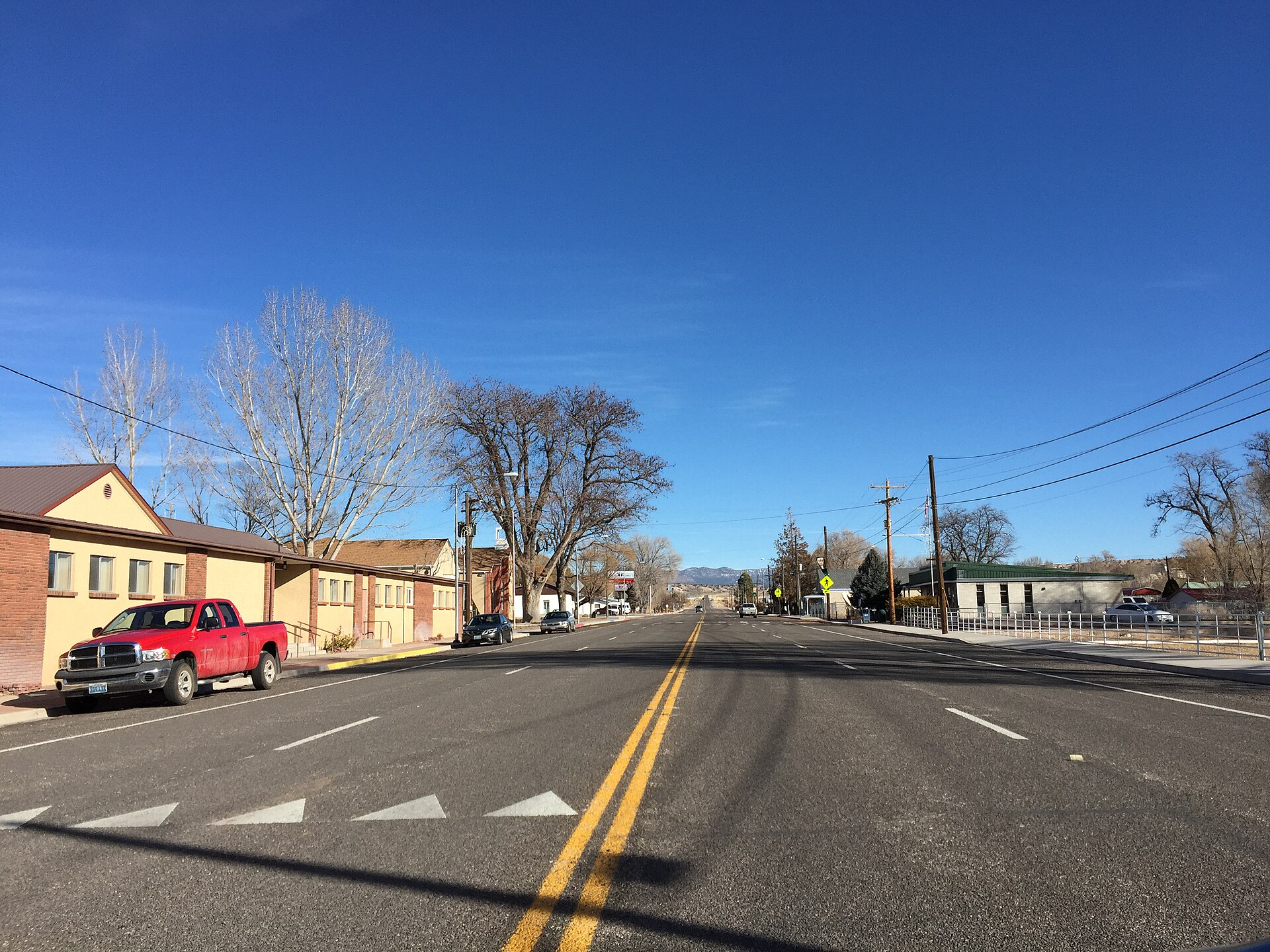 View east along Nevada State Route 319 in Panaca, Nevada