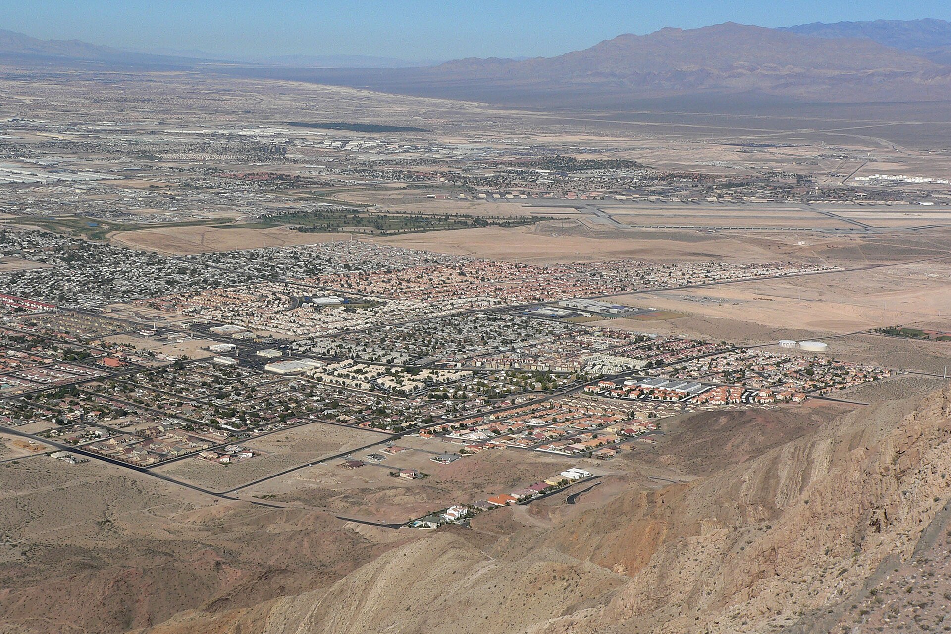 Las Vegas, Nevada, Sunrise Manor area, seen from Frenchman Mountain