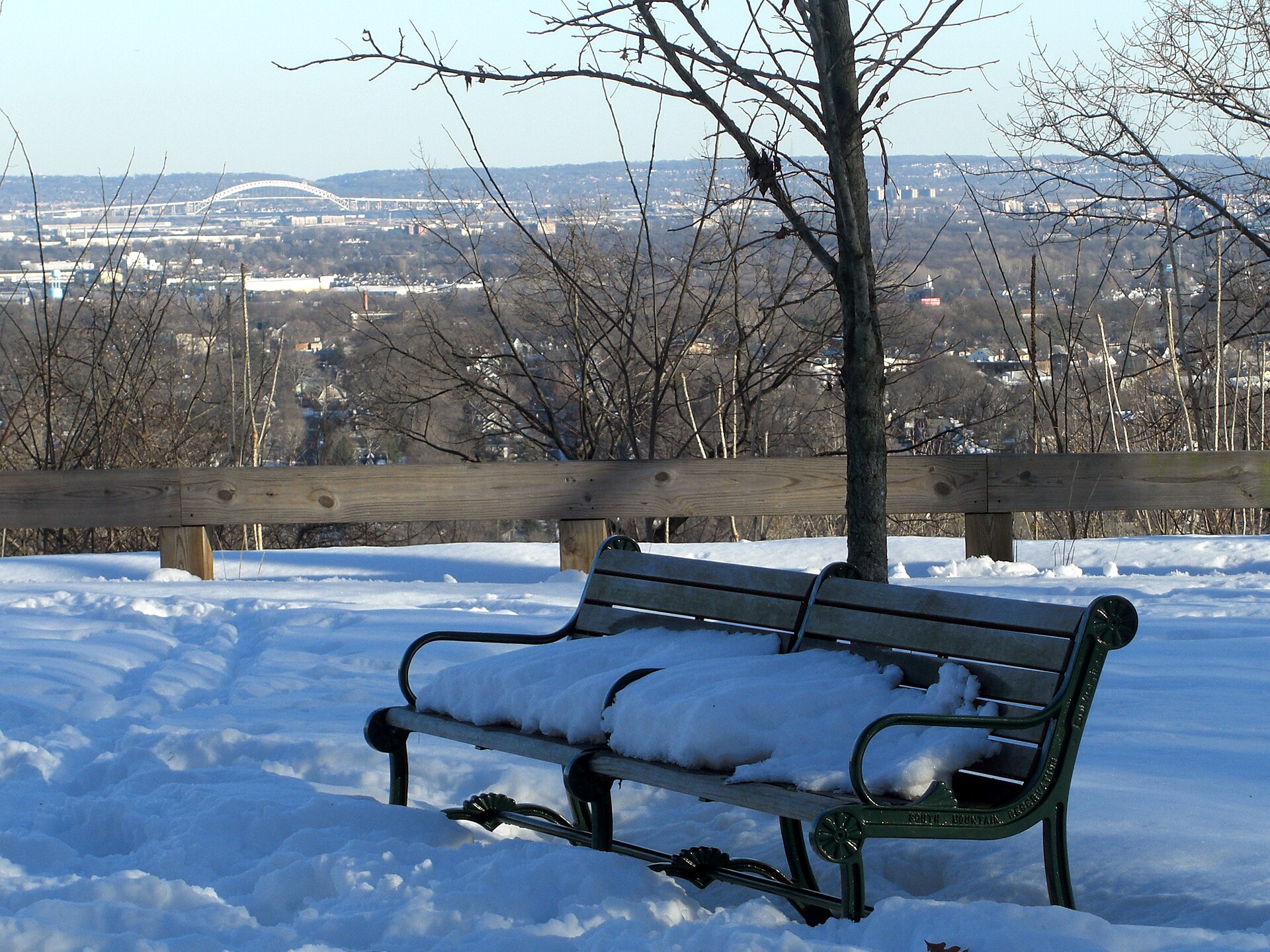 South Mountain Reservation View in winter — Essex County, New Jersey