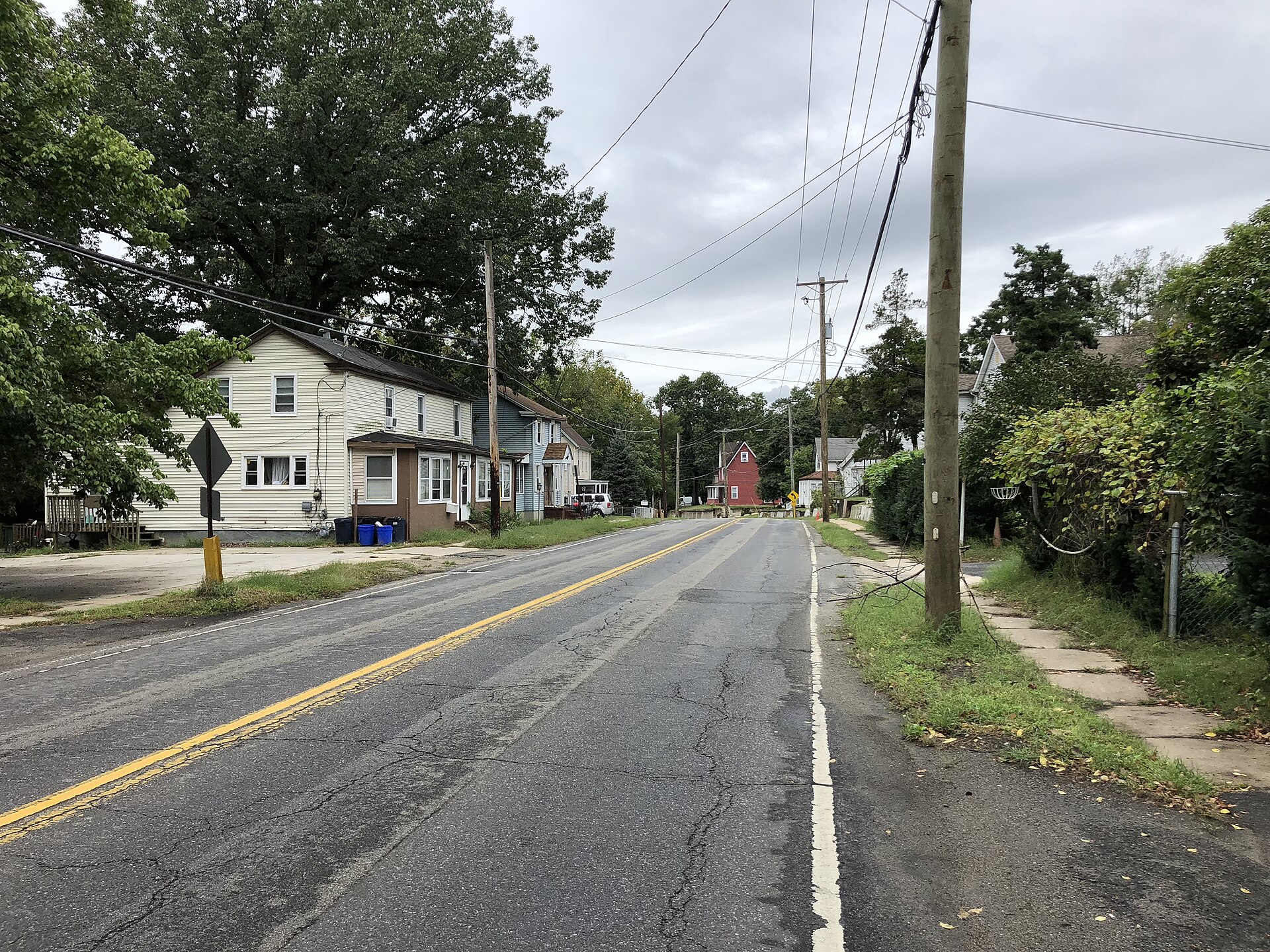 View west along Camden County Route 534 (Berlin-Clementon Road) between Higgins Avenue and Trout Avenue in Clementon, Camden County, New Jersey